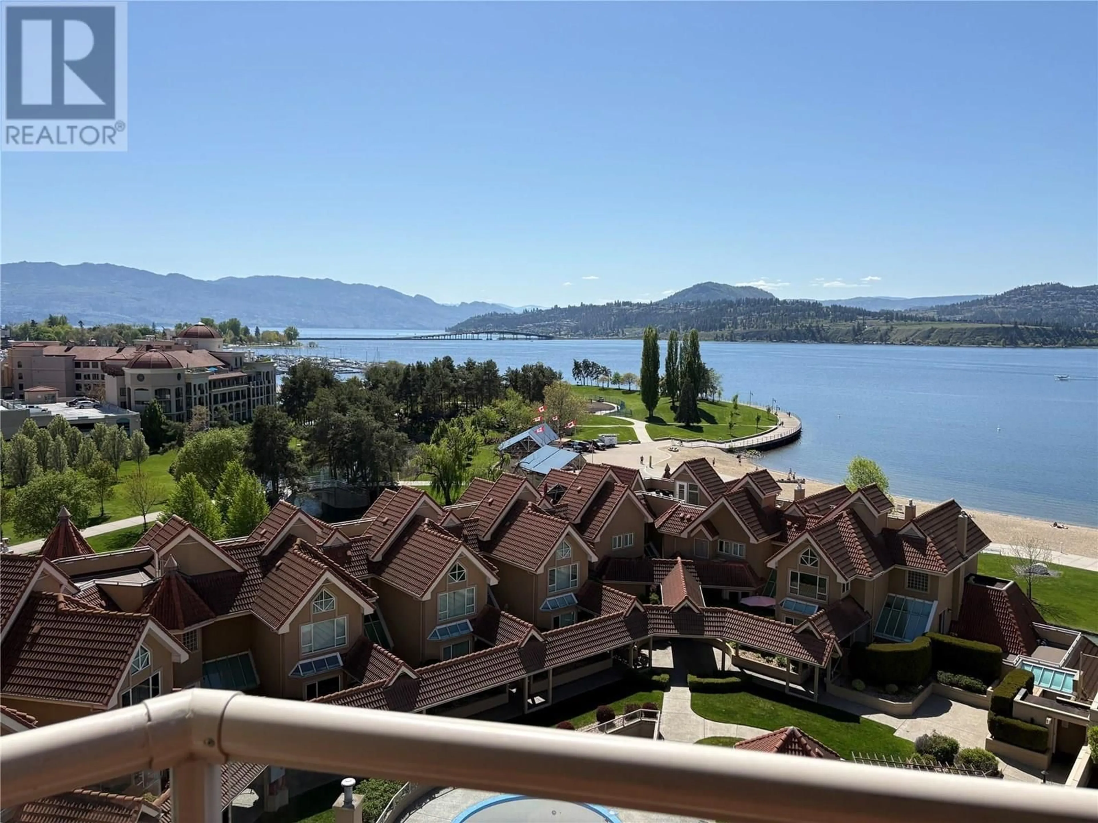 A pic from outside/outdoor area/front of a property/back of a property/a pic from drone, water/lake/river/ocean view for 1005 - 1152 SUNSET DRIVE, Kelowna British Columbia V1Y9R7
