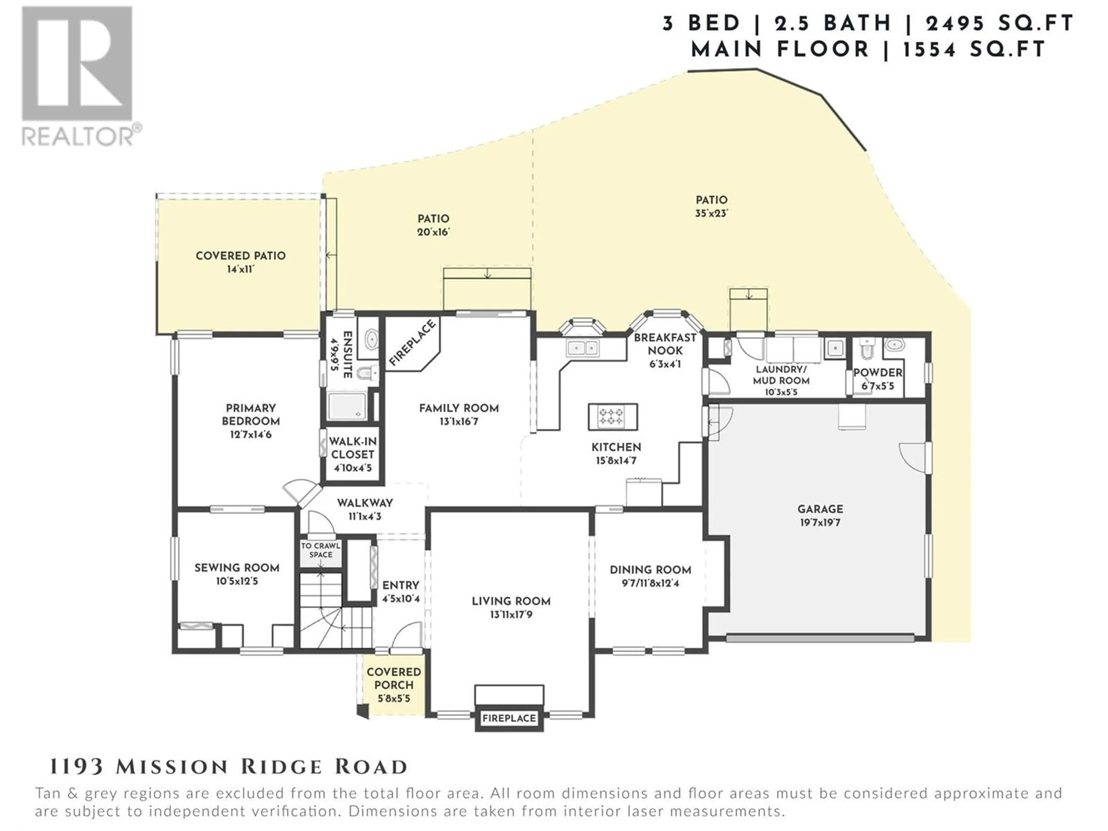 Floor plan for 1193 MISSION RIDGE ROAD, Kelowna British Columbia V1W3B2