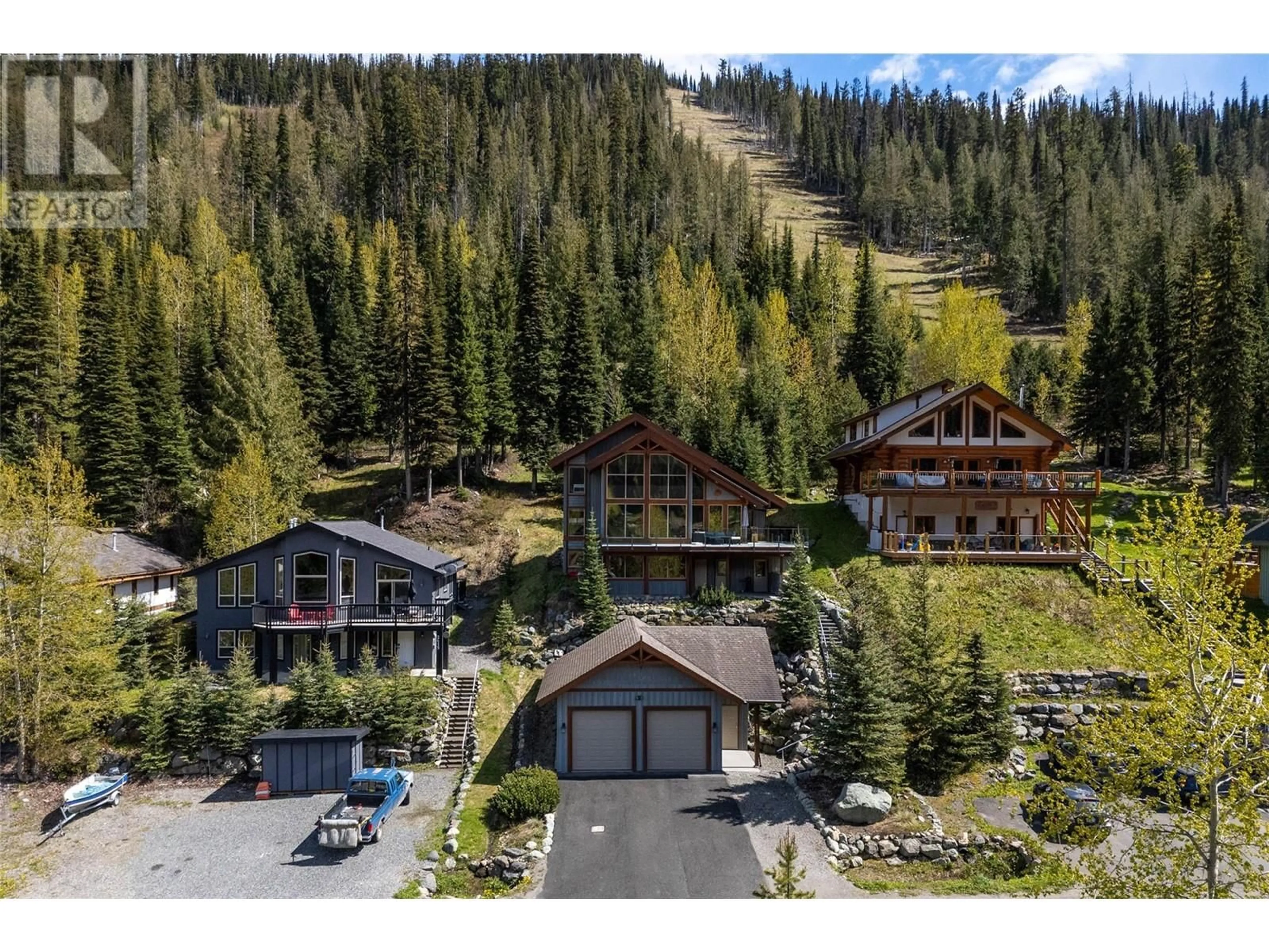 A pic from outside/outdoor area/front of a property/back of a property/a pic from drone, mountain view for 2417 FAIRWAYS DRIVE, Sun Peaks British Columbia V0E5N0