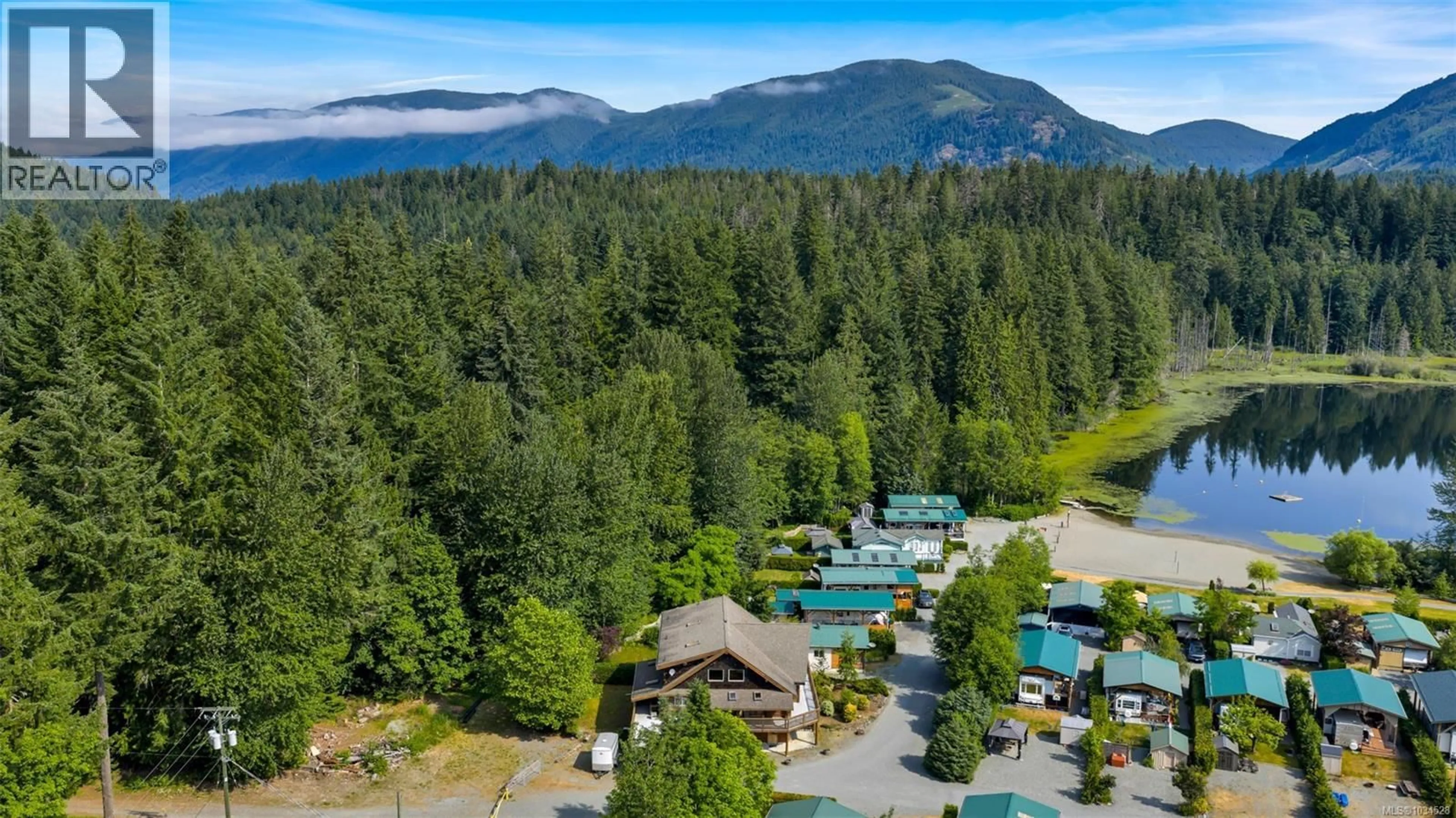 A pic from outside/outdoor area/front of a property/back of a property/a pic from drone, mountain view for 50 - 8631 SOUTH SHORE ROAD, Lake Cowichan British Columbia V0R2G0