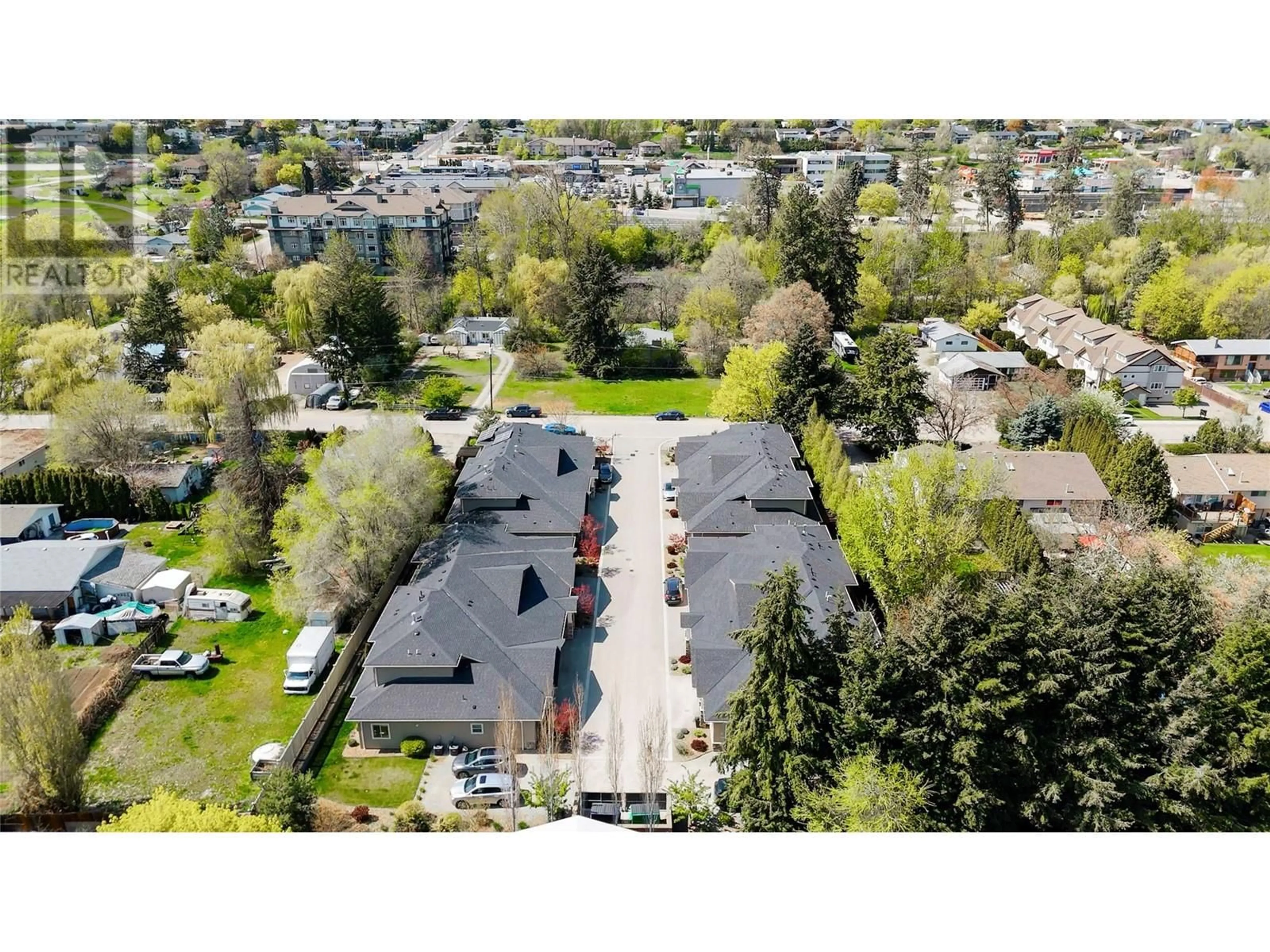A pic from outside/outdoor area/front of a property/back of a property/a pic from drone, mountain view for 402 - 9563 JENSEN ROAD, Lake Country British Columbia V4V1S6