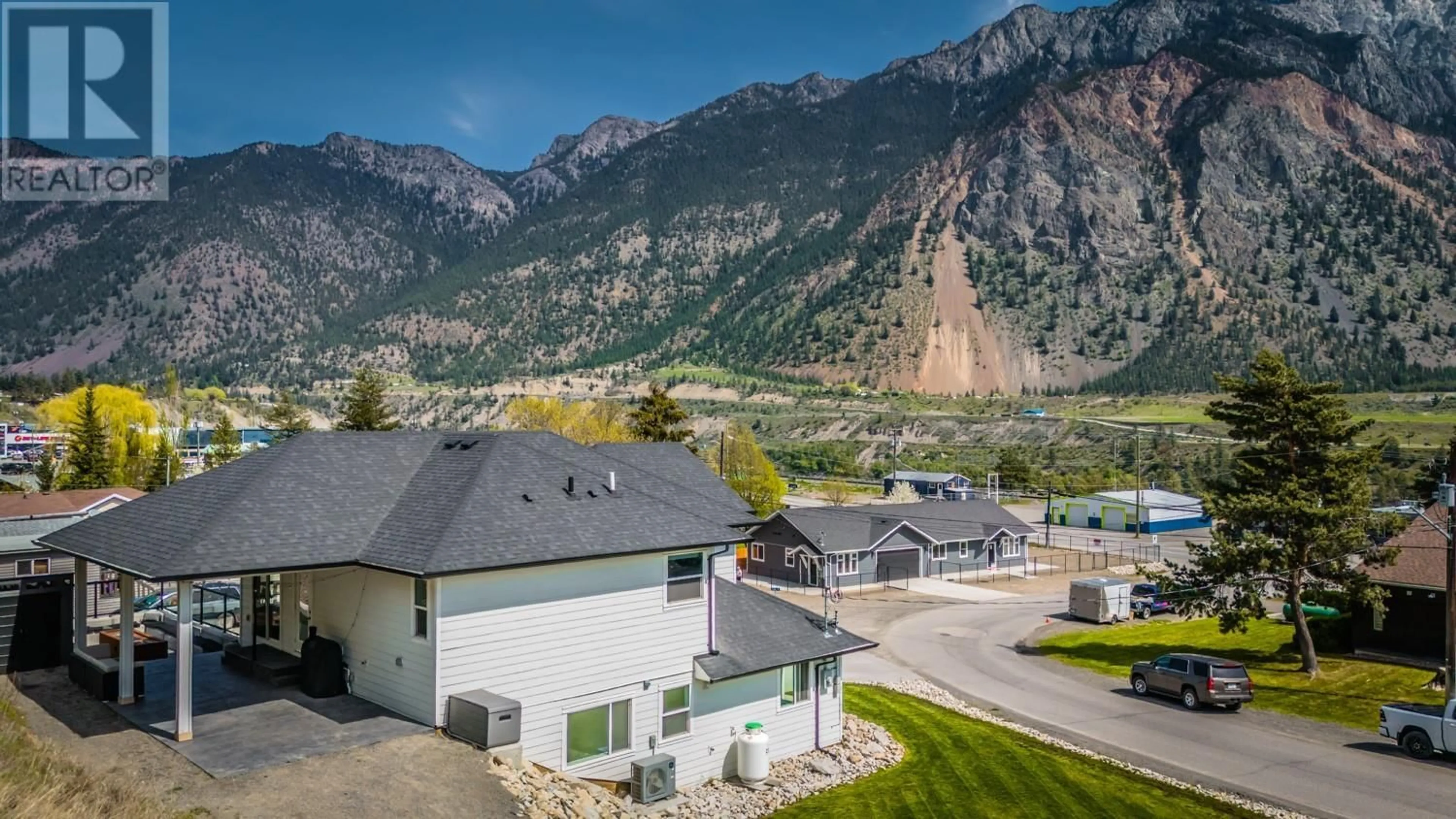 A pic from outside/outdoor area/front of a property/back of a property/a pic from drone, mountain view for 293 PARK DRIVE, Lillooet British Columbia V0K1V0
