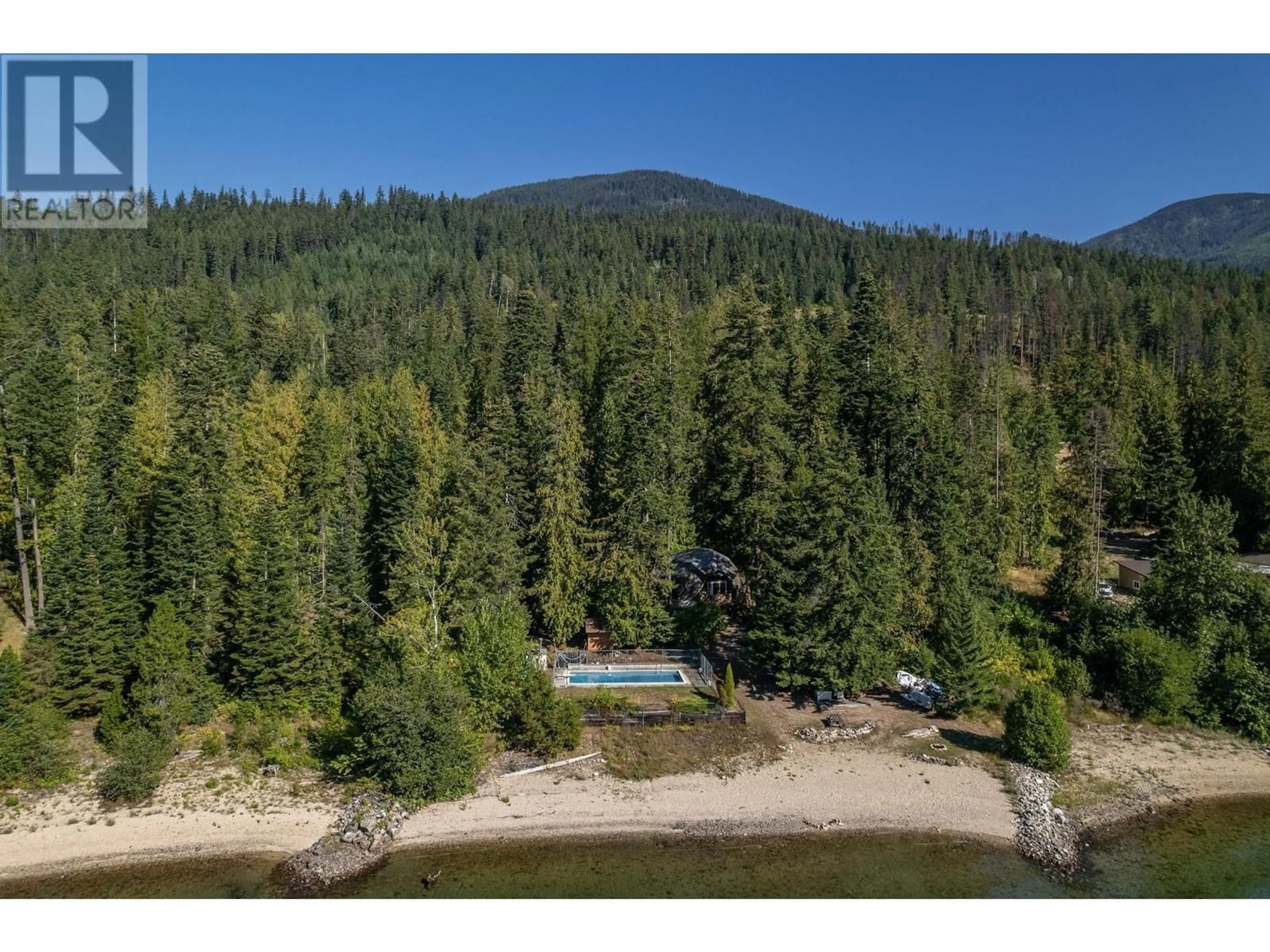 A pic from outside/outdoor area/front of a property/back of a property/a pic from drone, water/lake/river/ocean view for 6602 3A HIGHWAY, Nelson British Columbia V1L6S1