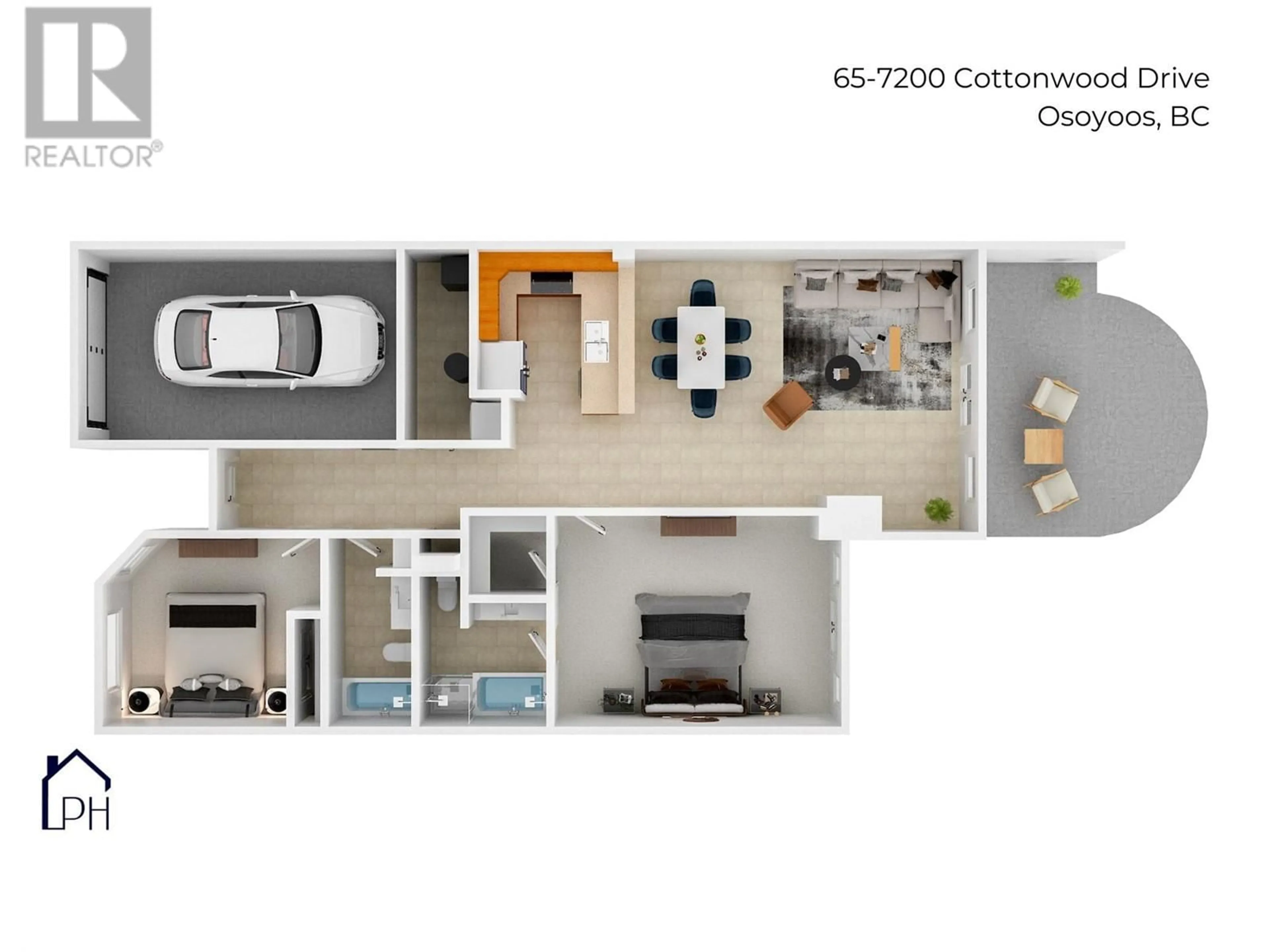 Floor plan for 65 - 7200 COTTONWOOD DRIVE, Osoyoos British Columbia V0H1V3