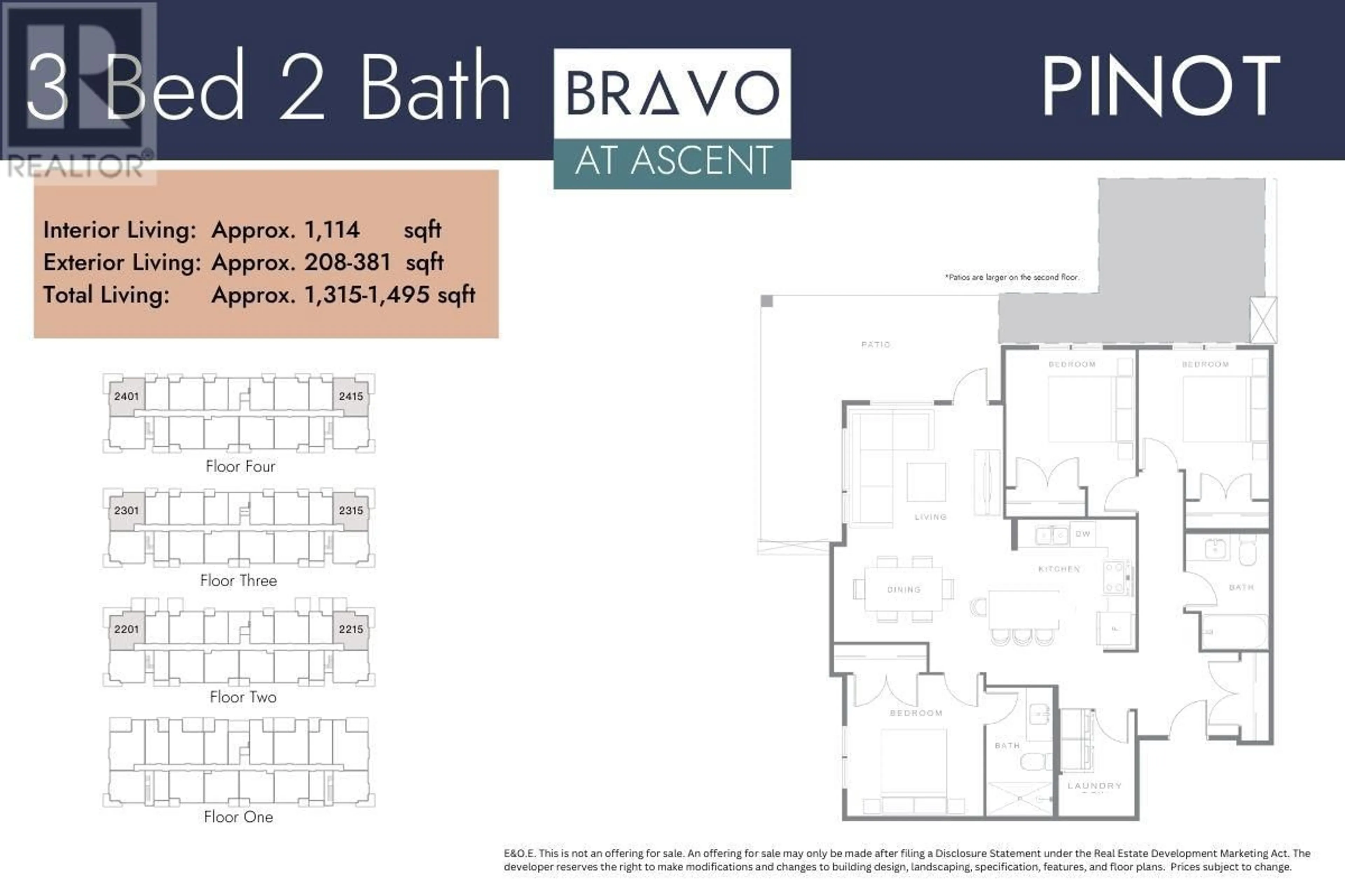 Floor plan for 301 - 1111 FROST ROAD, Kelowna British Columbia V1W0G8