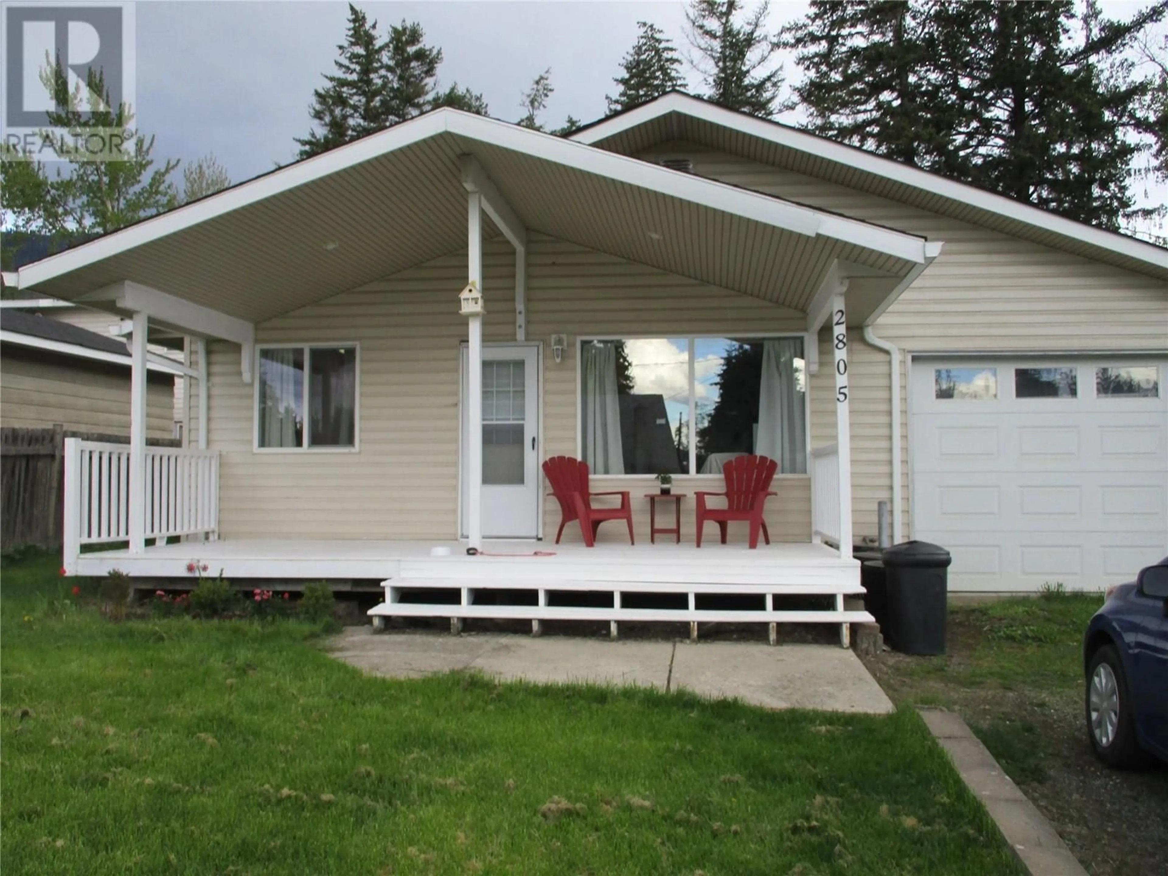 Home with vinyl exterior material, street for 2805 CAEN ROAD, Sorrento British Columbia V0E2W0