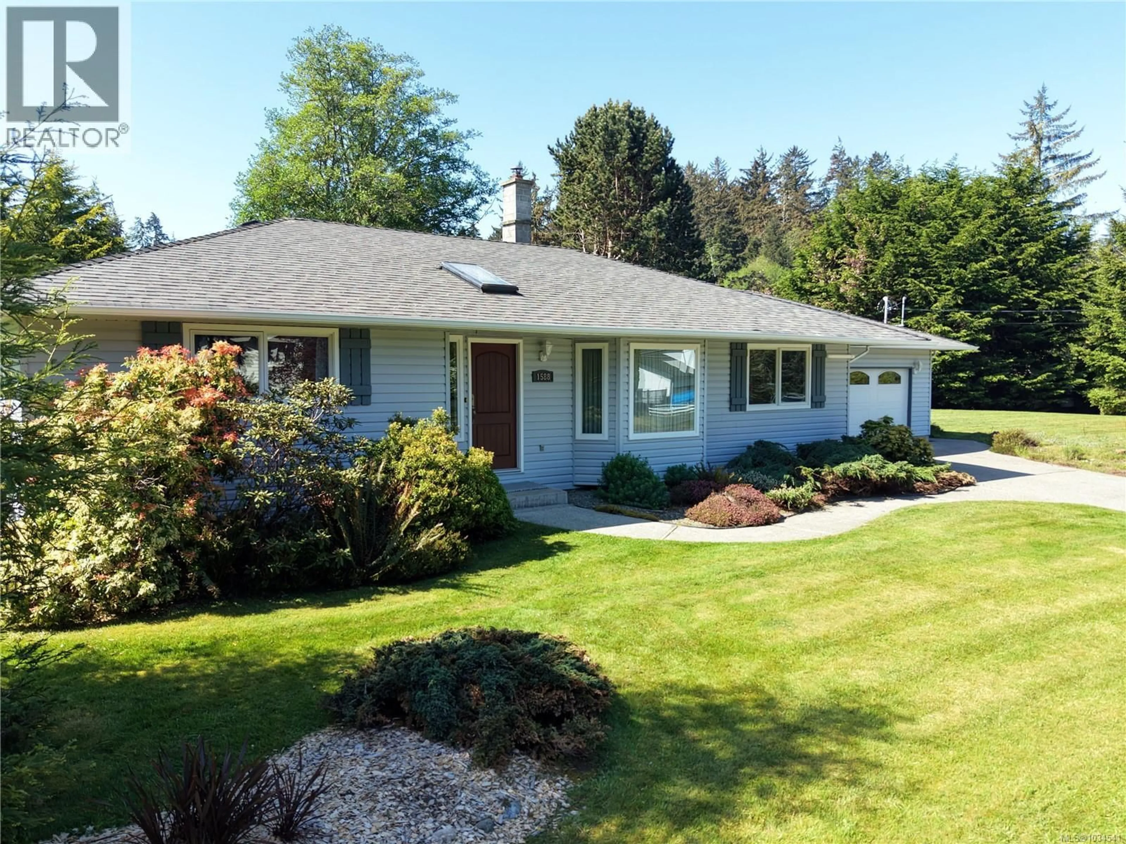 Home with vinyl exterior material, street for 1588 WHIFFIN SPIT ROAD, Sooke British Columbia V9Z0T4
