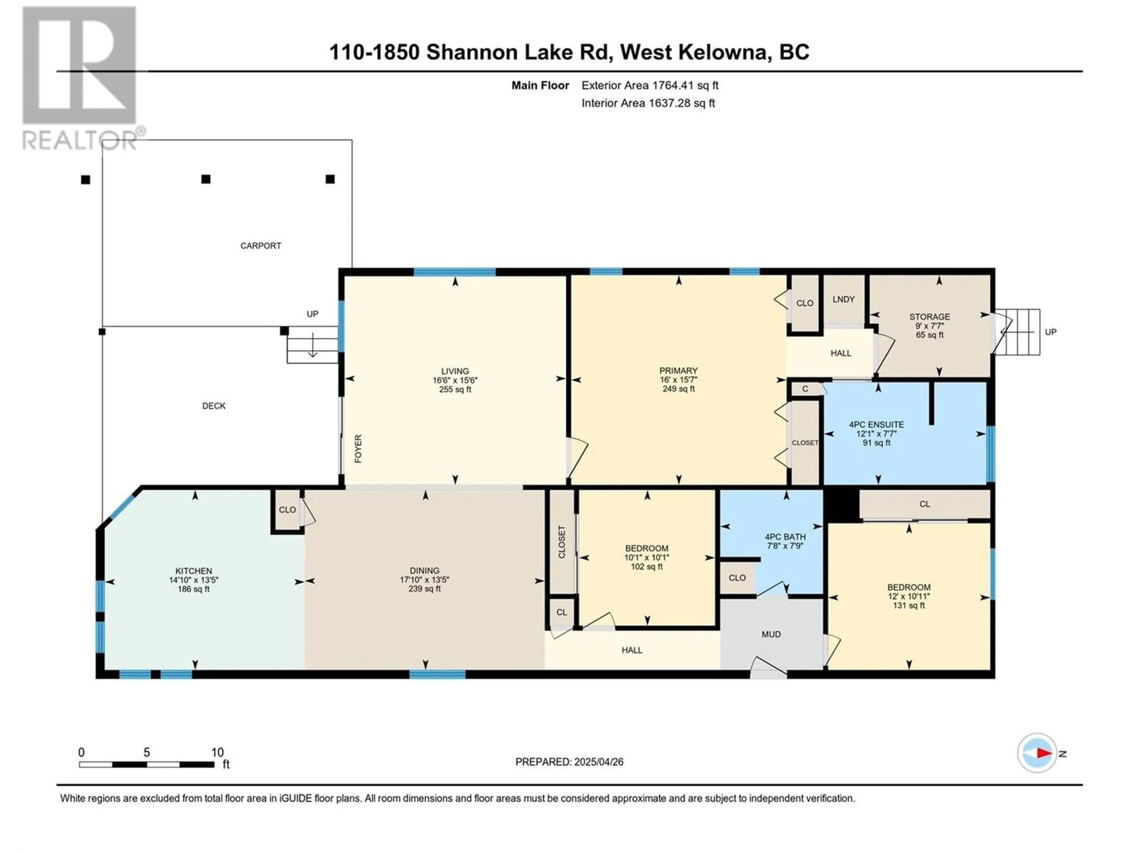 Floor plan for 110 - 1850 SHANNON LAKE ROAD, West Kelowna British Columbia V4T1L6