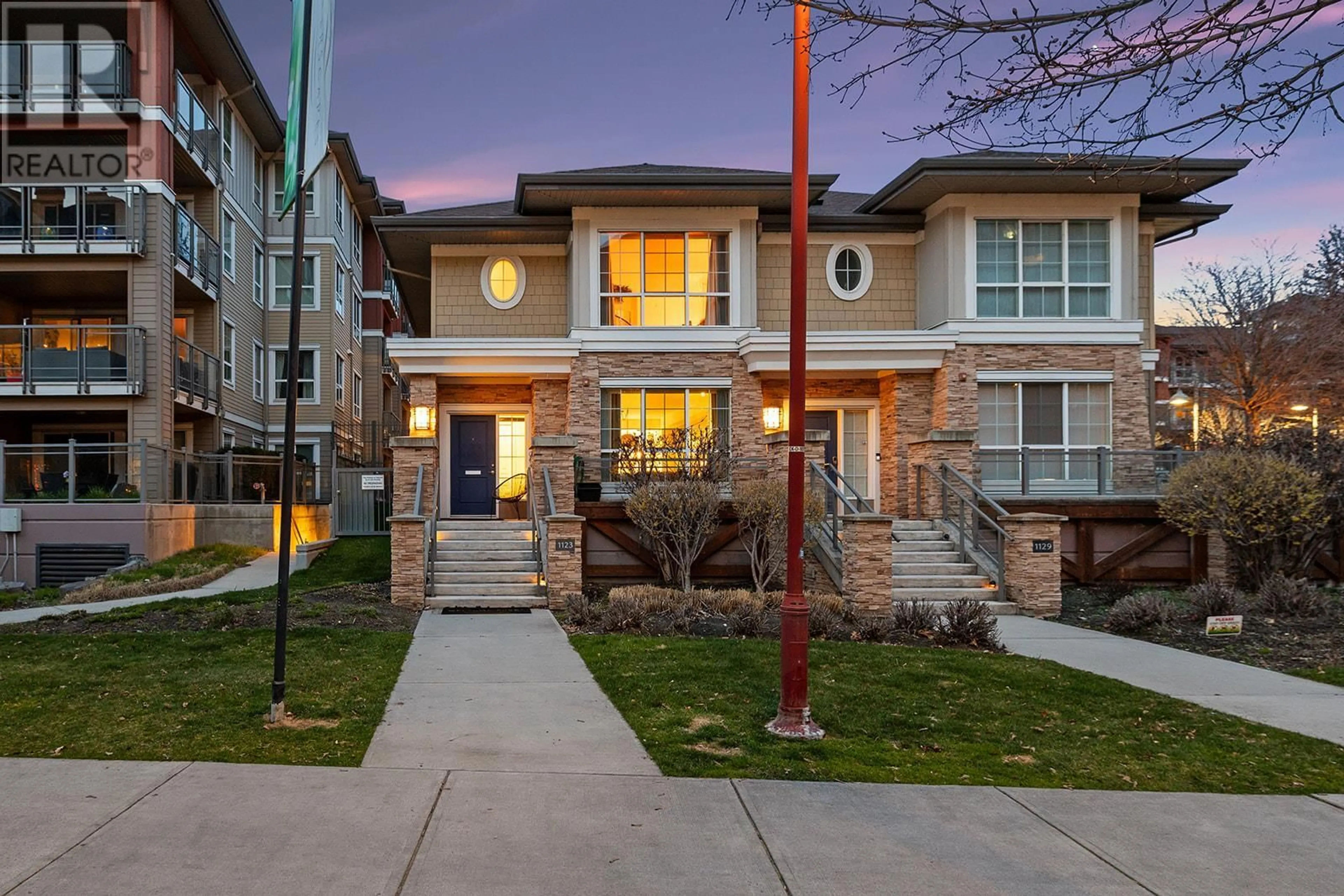 Home with brick exterior material, street for 1123 SUNSET DRIVE, Kelowna British Columbia V1Y9Z5