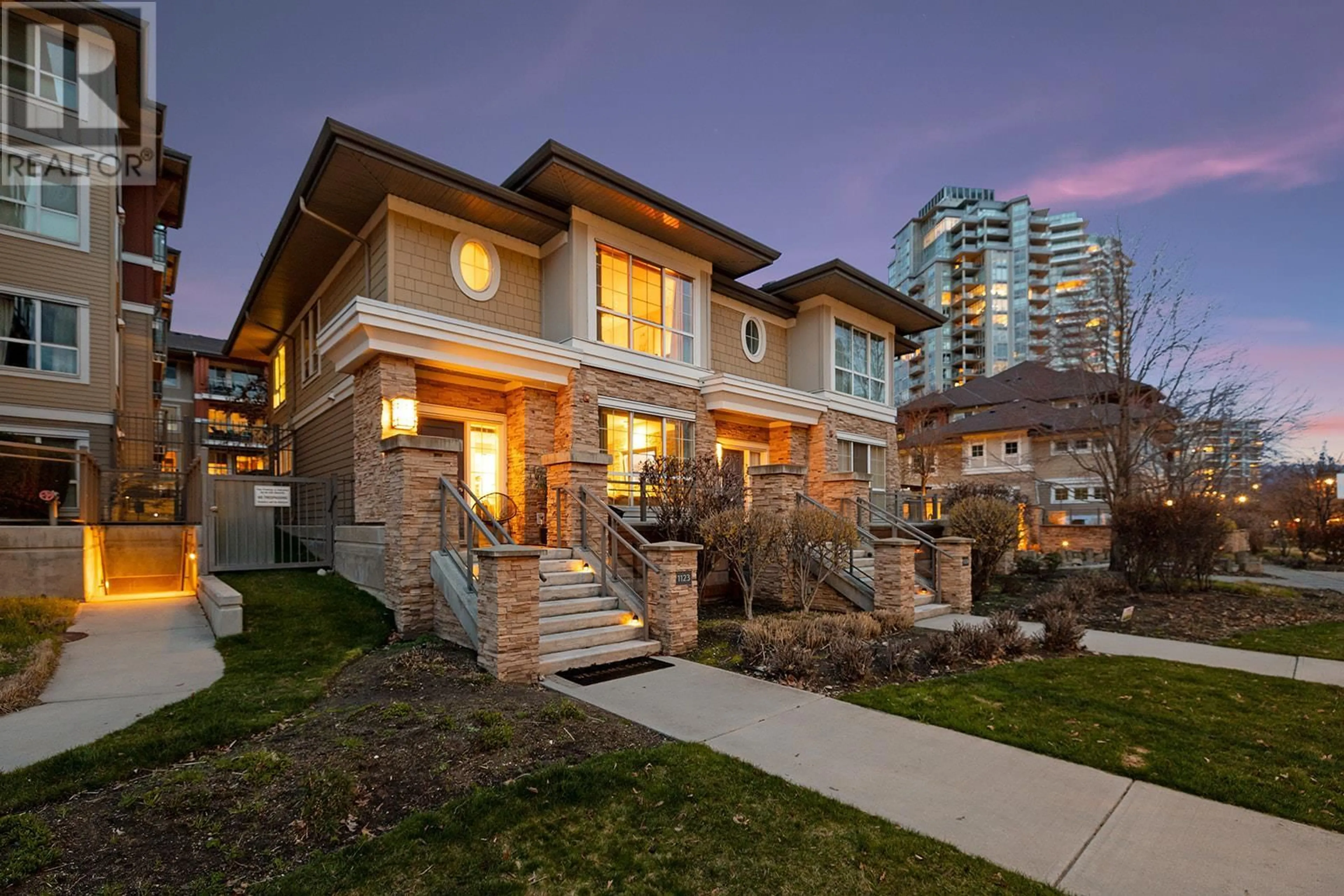 Home with brick exterior material, street for 1123 SUNSET DRIVE, Kelowna British Columbia V1Y9Z5