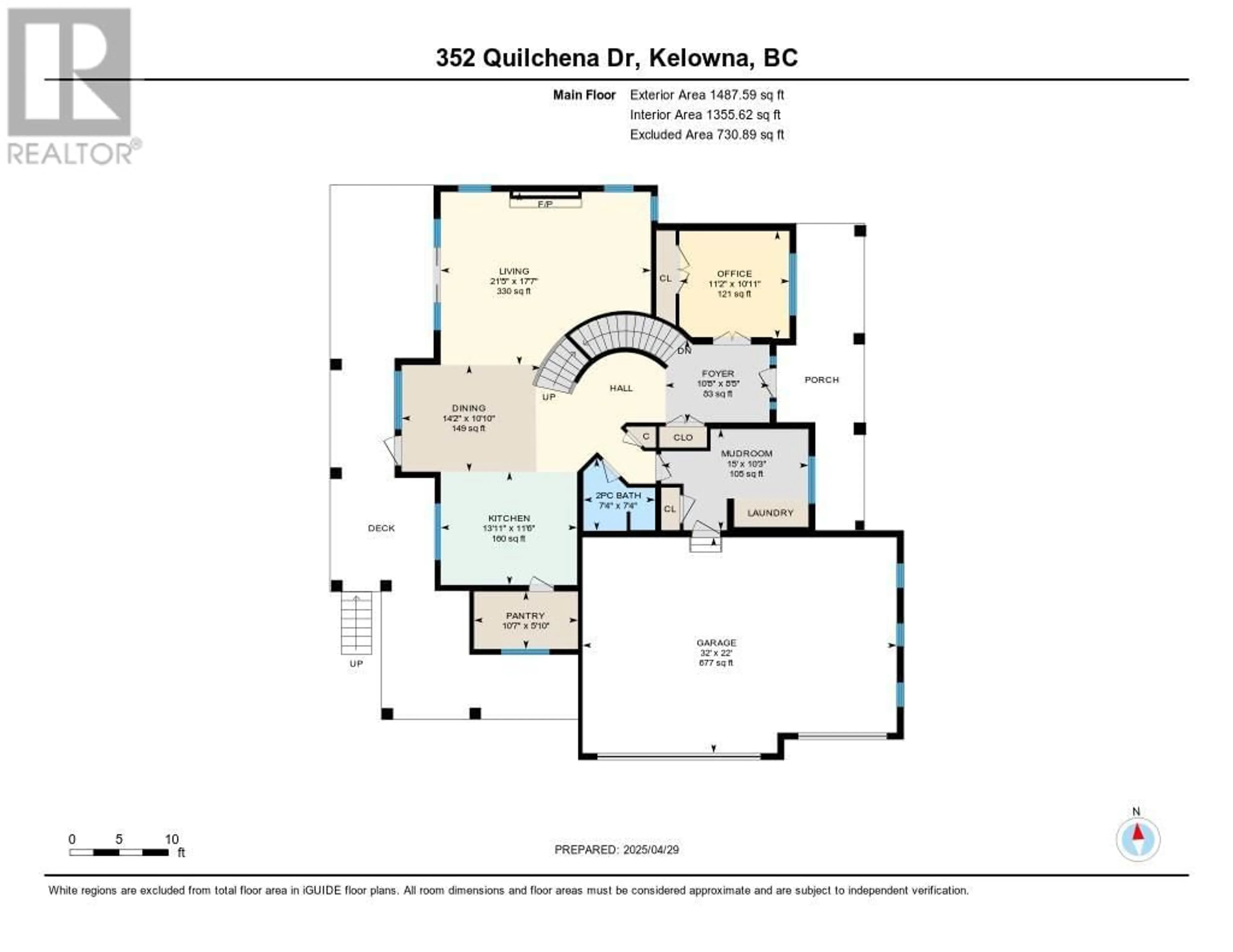 Floor plan for 352 QUILCHENA DRIVE, Kelowna British Columbia V1W4Y9