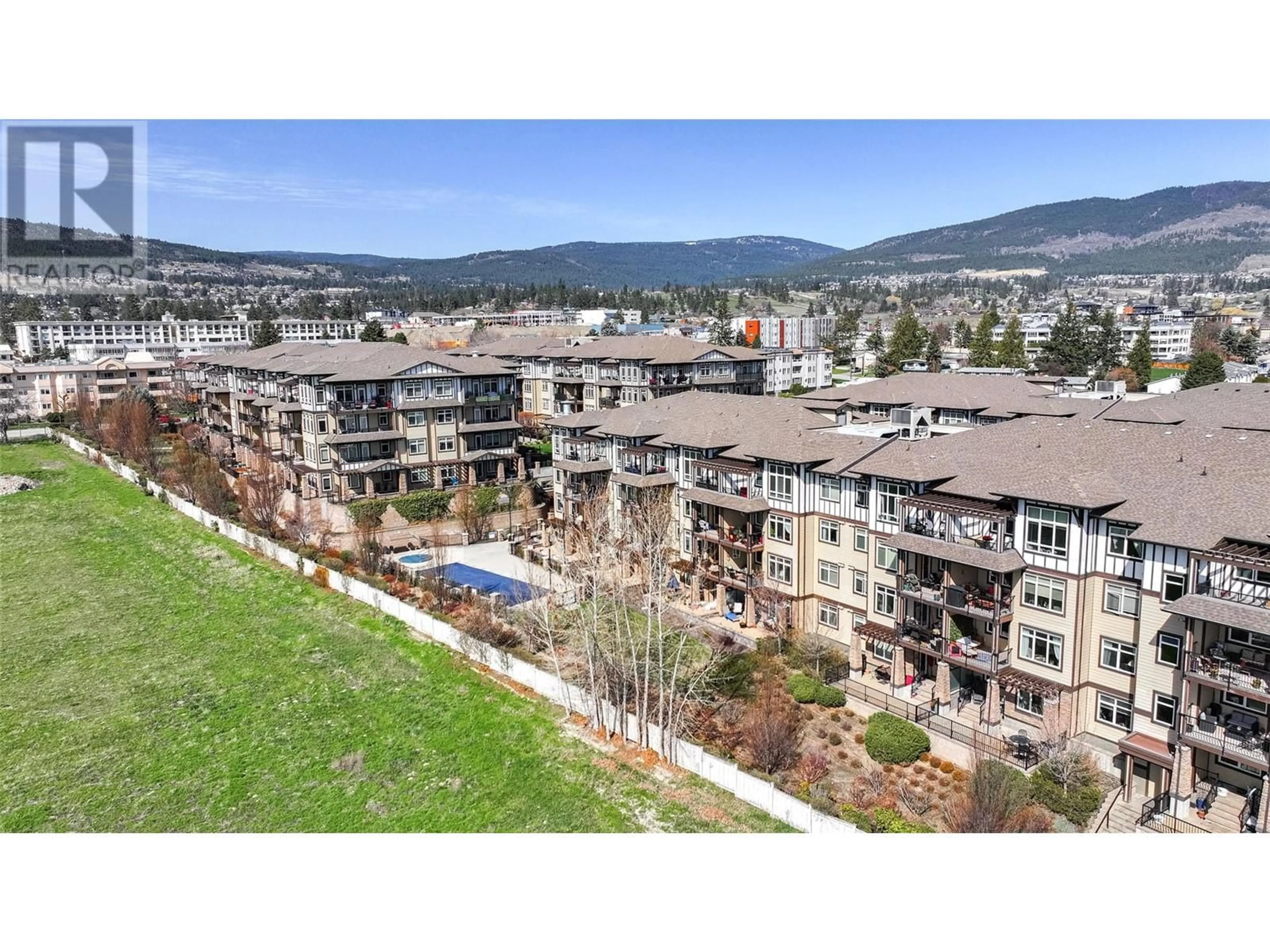A pic from outside/outdoor area/front of a property/back of a property/a pic from drone, mountain view for 4406 - 3842 OLD OKANAGAN HIGHWAY, West Kelowna British Columbia V4T3G7