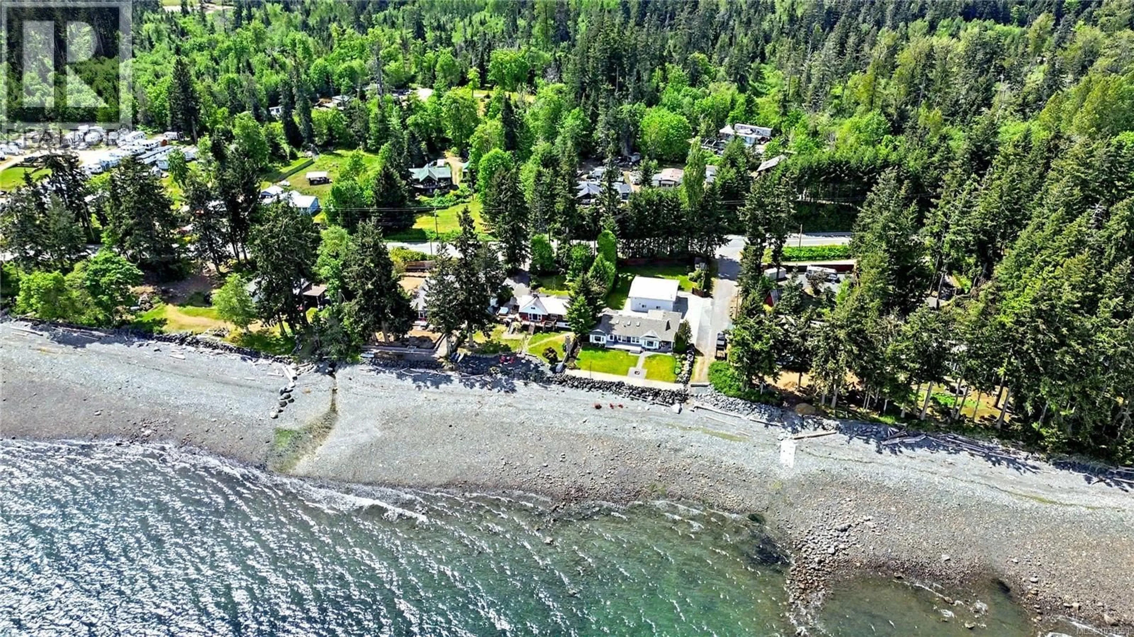 A pic from outside/outdoor area/front of a property/back of a property/a pic from drone, water/lake/river/ocean view for 4123 ISLAND HIGHWAY SOUTH, Campbell River British Columbia V9H1E9