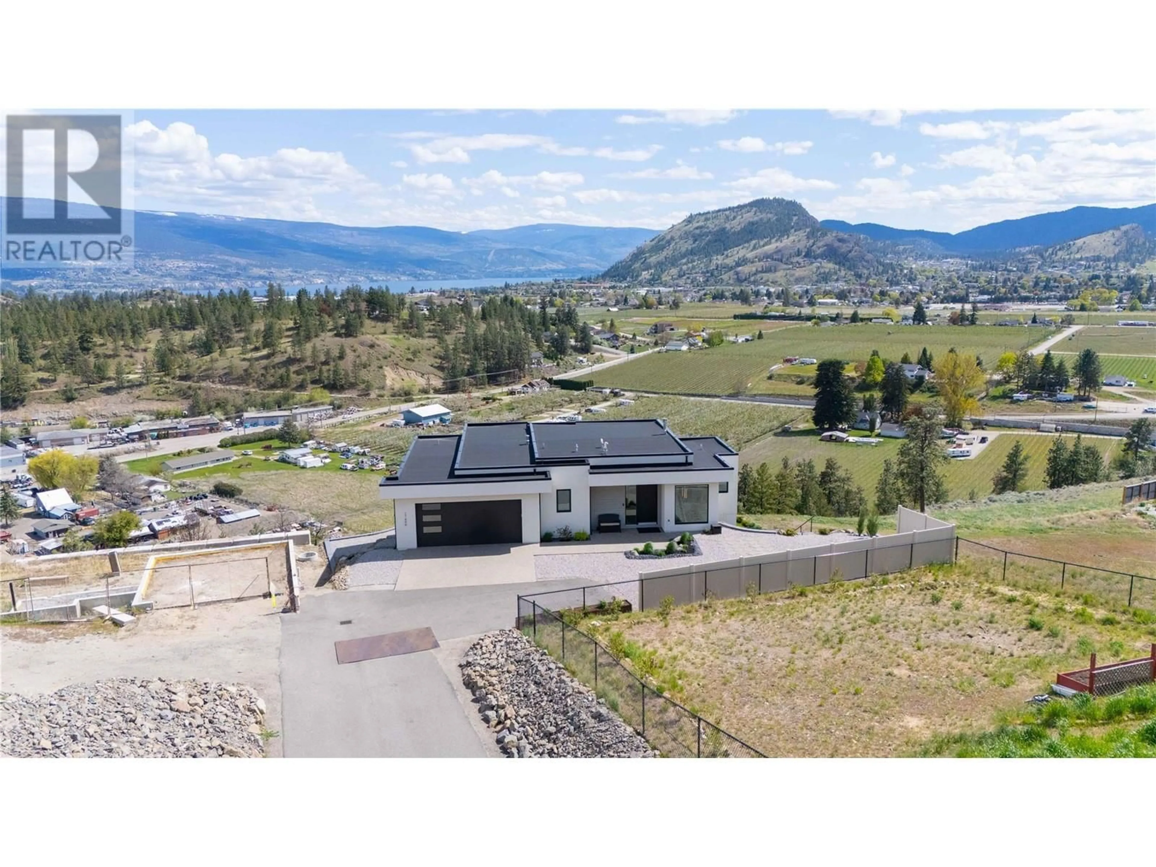 A pic from outside/outdoor area/front of a property/back of a property/a pic from drone, mountain view for 17499 SANBORN STREET, Summerland British Columbia V0H1Z0