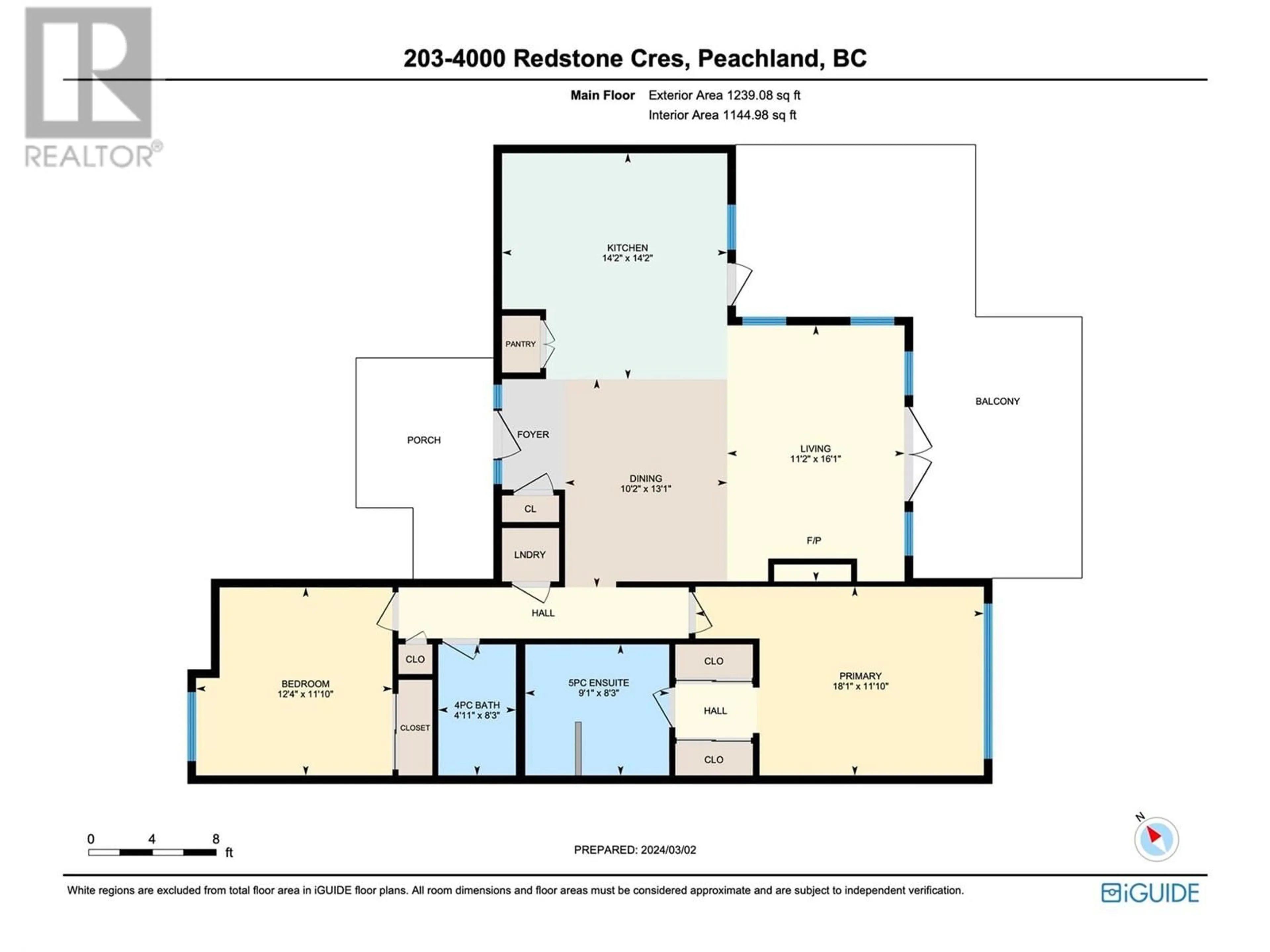 Floor plan for 203 - 4000 REDSTONE CRESCENT, Peachland British Columbia V0H1X5