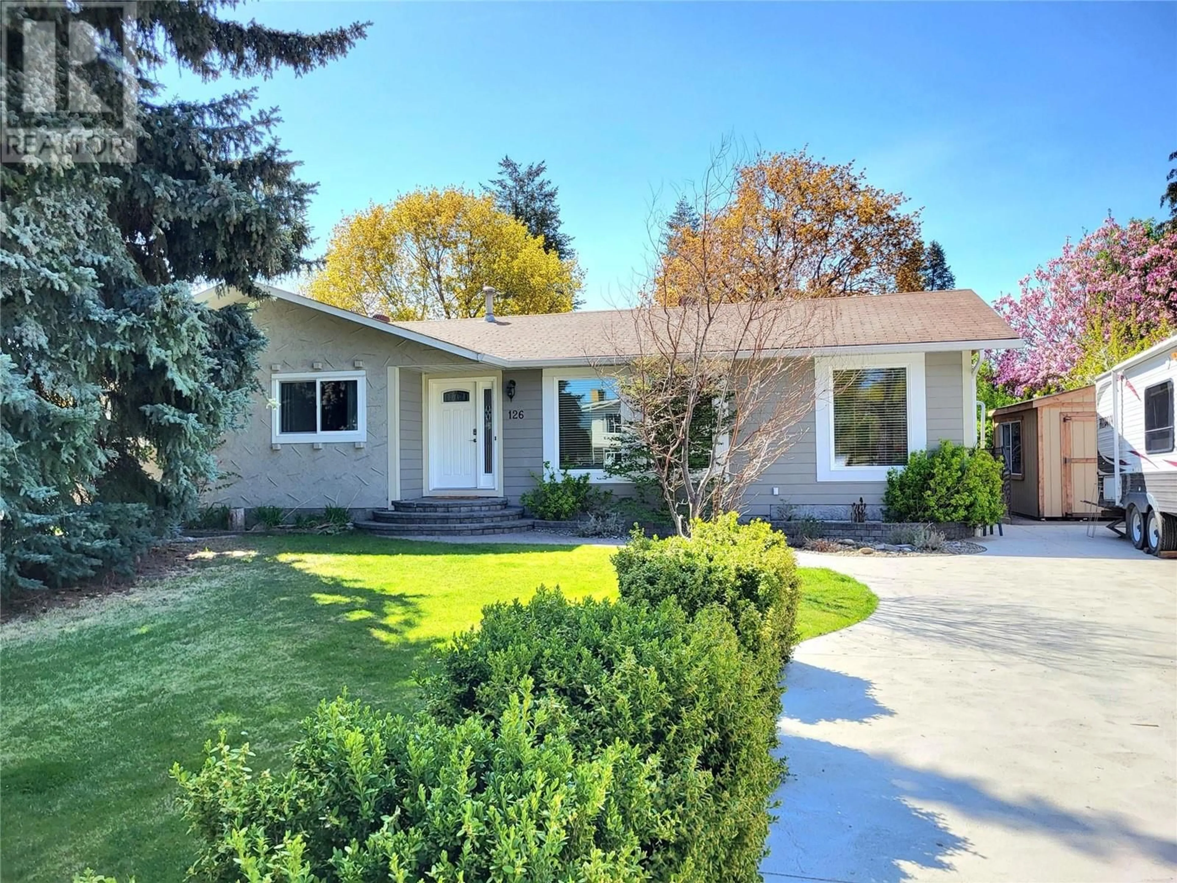 Home with vinyl exterior material, street for 126 ANDREW PLACE, Penticton British Columbia V2A8S8