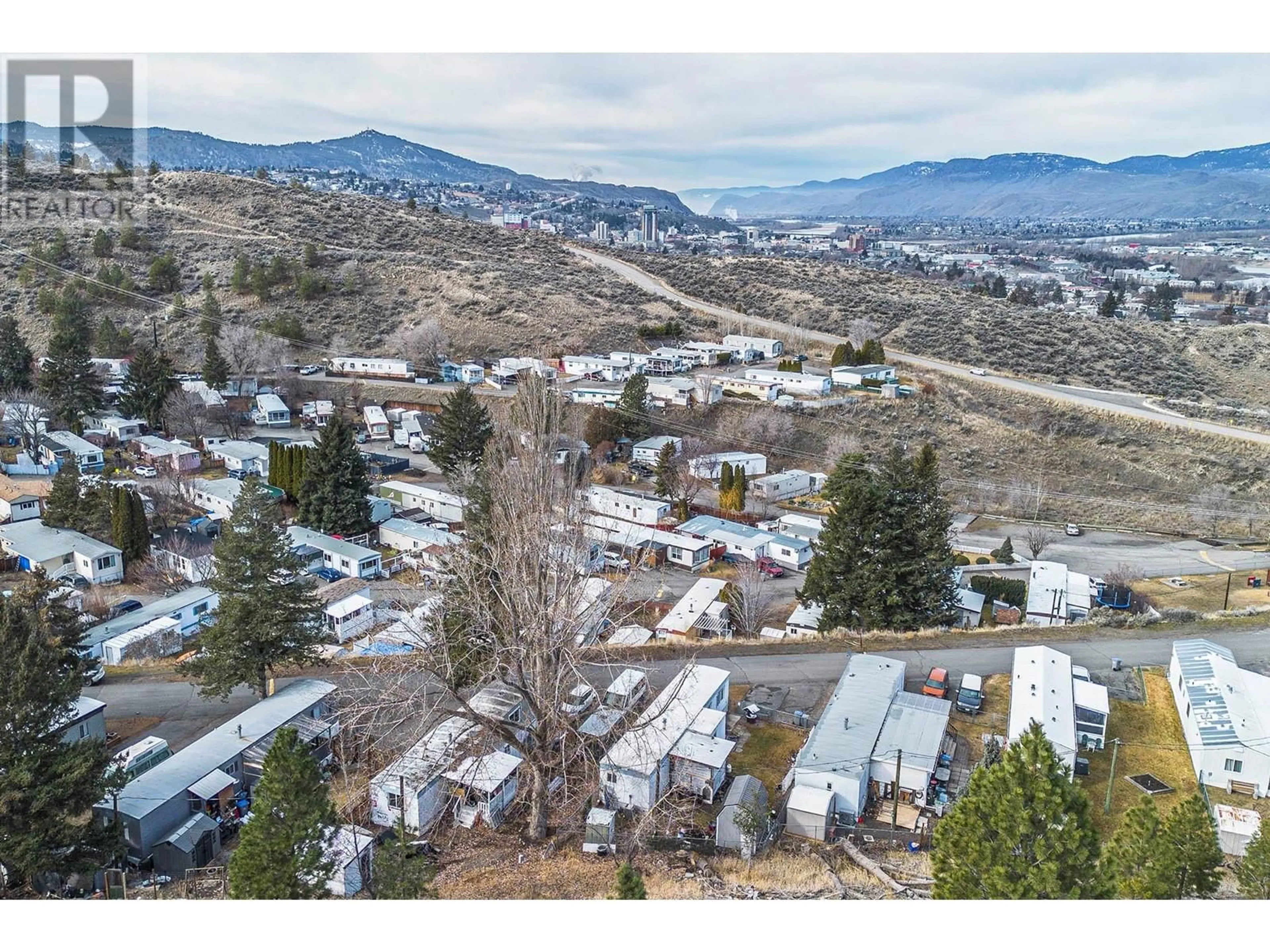 A pic from outside/outdoor area/front of a property/back of a property/a pic from drone, mountain view for 6 - 1175 ROSE HILL ROAD, Kamloops British Columbia V2E1G9