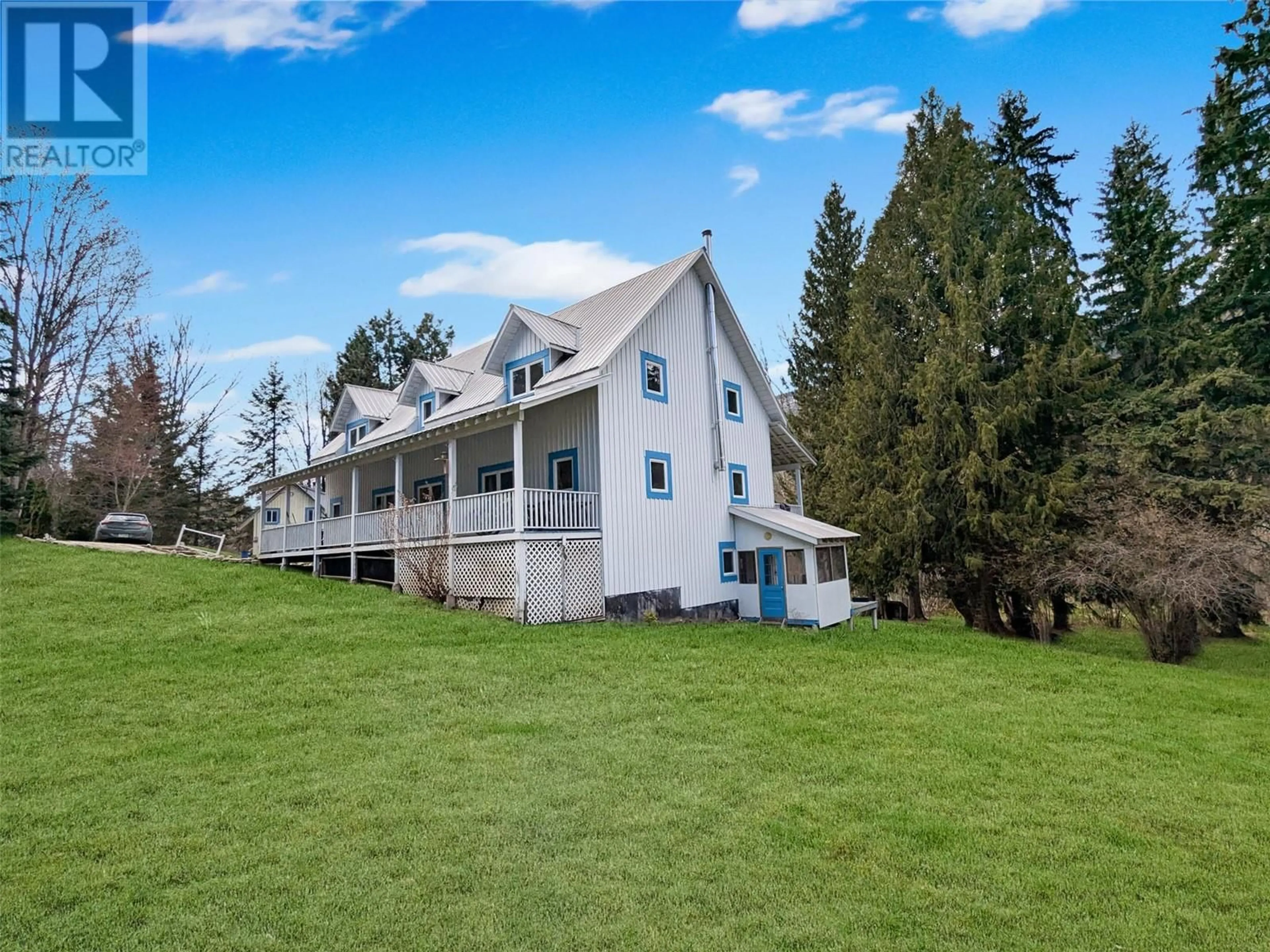 A pic from outside/outdoor area/front of a property/back of a property/a pic from drone, water/lake/river/ocean view for 6685 6 HIGHWAY, Appledale British Columbia V0G2J0