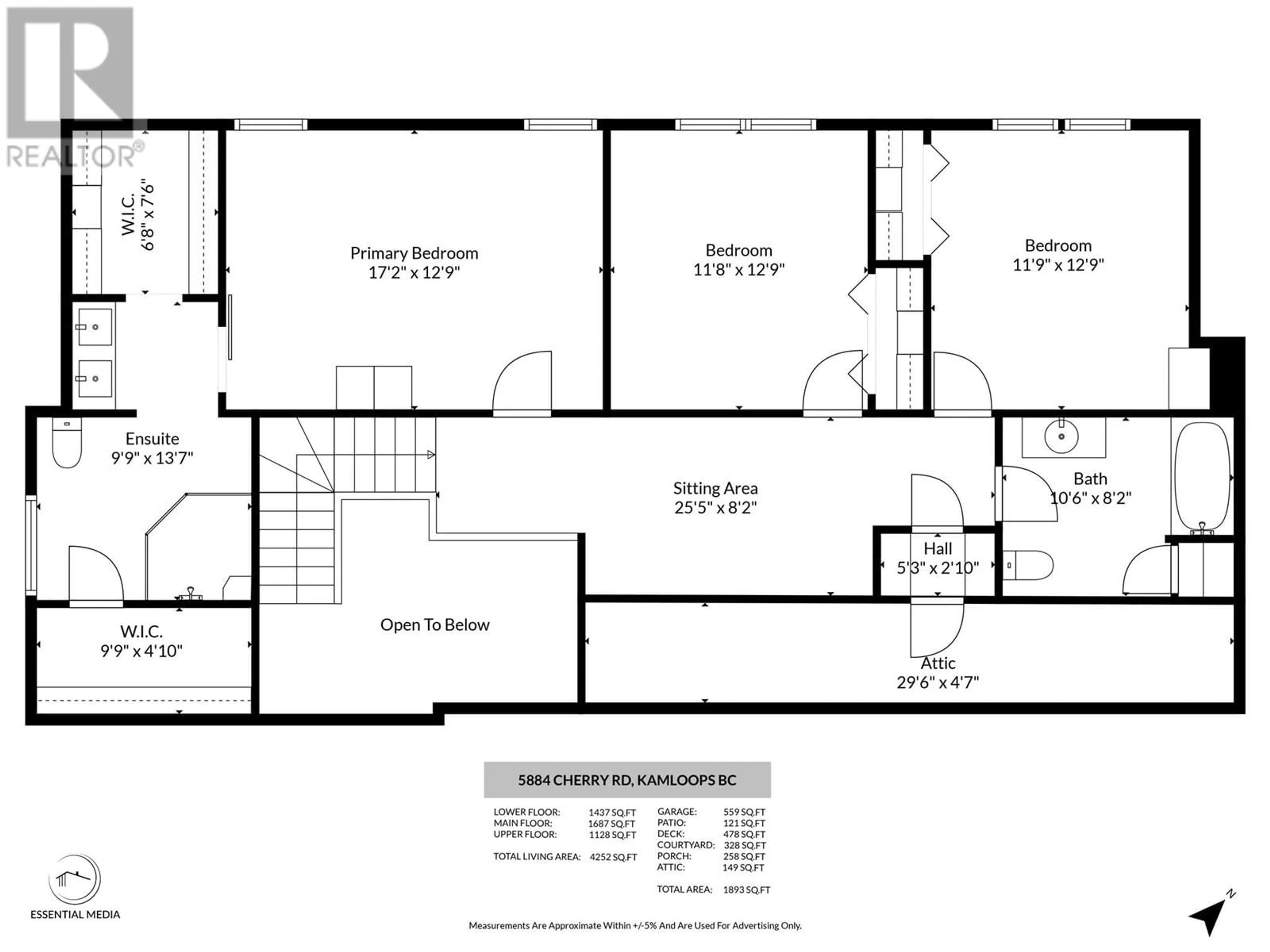 Floor plan for 5884 CHERRY ROAD, Kamloops British Columbia V1S2A2