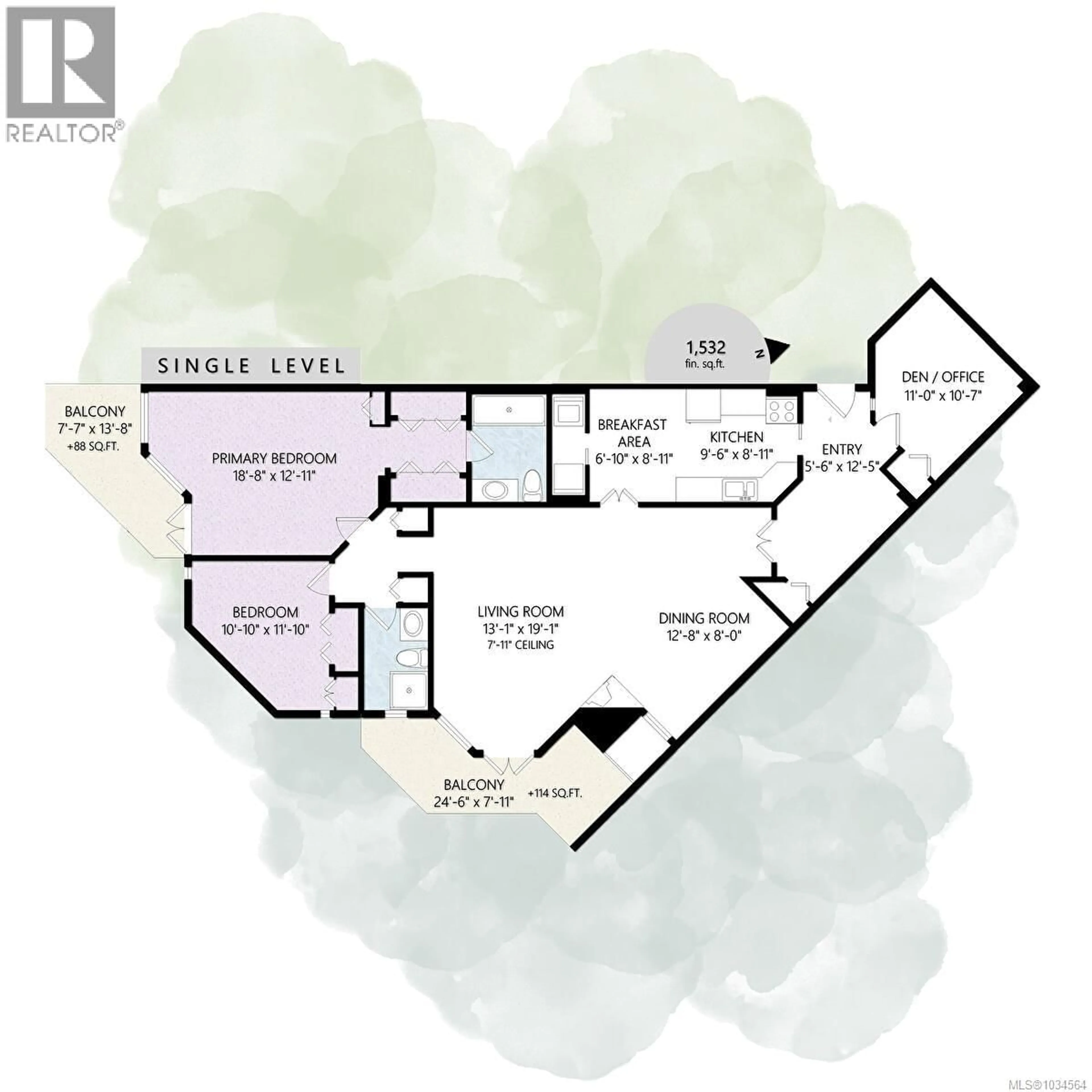 Floor plan for 204 - 2119 OAK BAY AVENUE, Oak Bay British Columbia V8R1E8