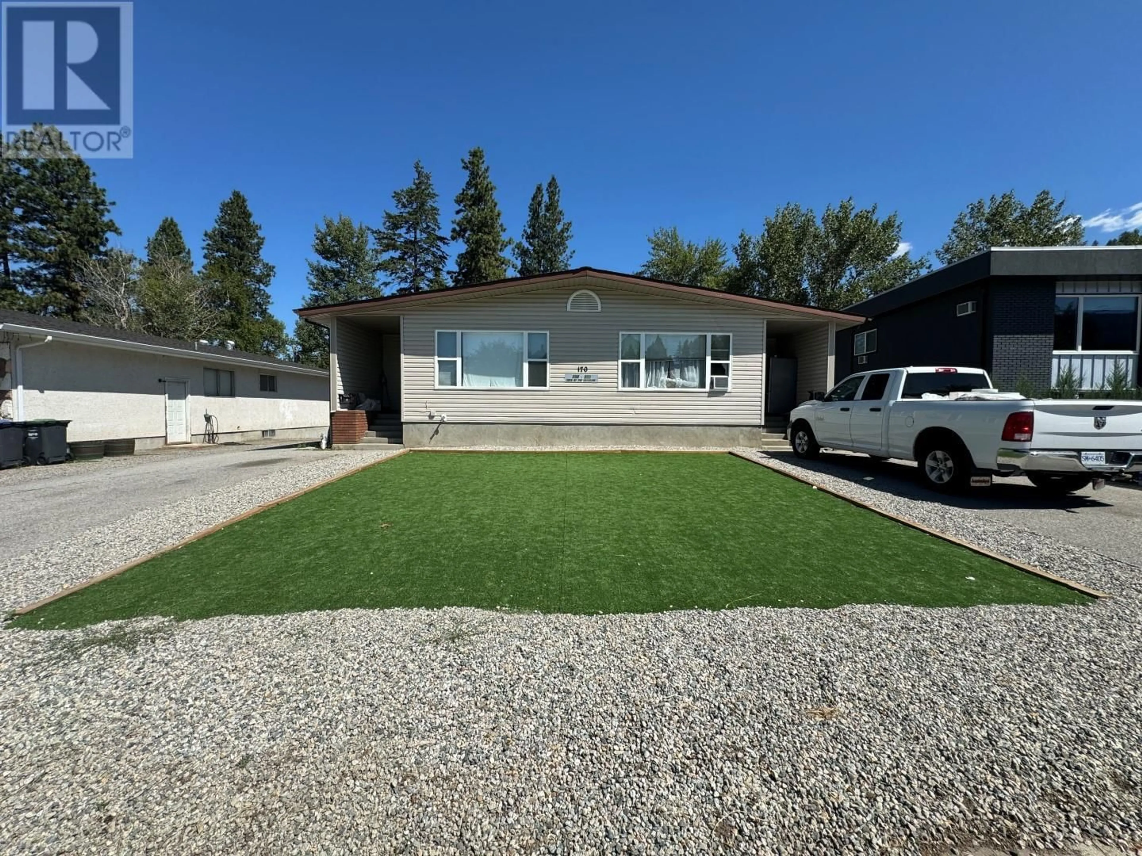 Home with vinyl exterior material, street for 170 MCPHERSON CRESCENT, Penticton British Columbia V2A2N8