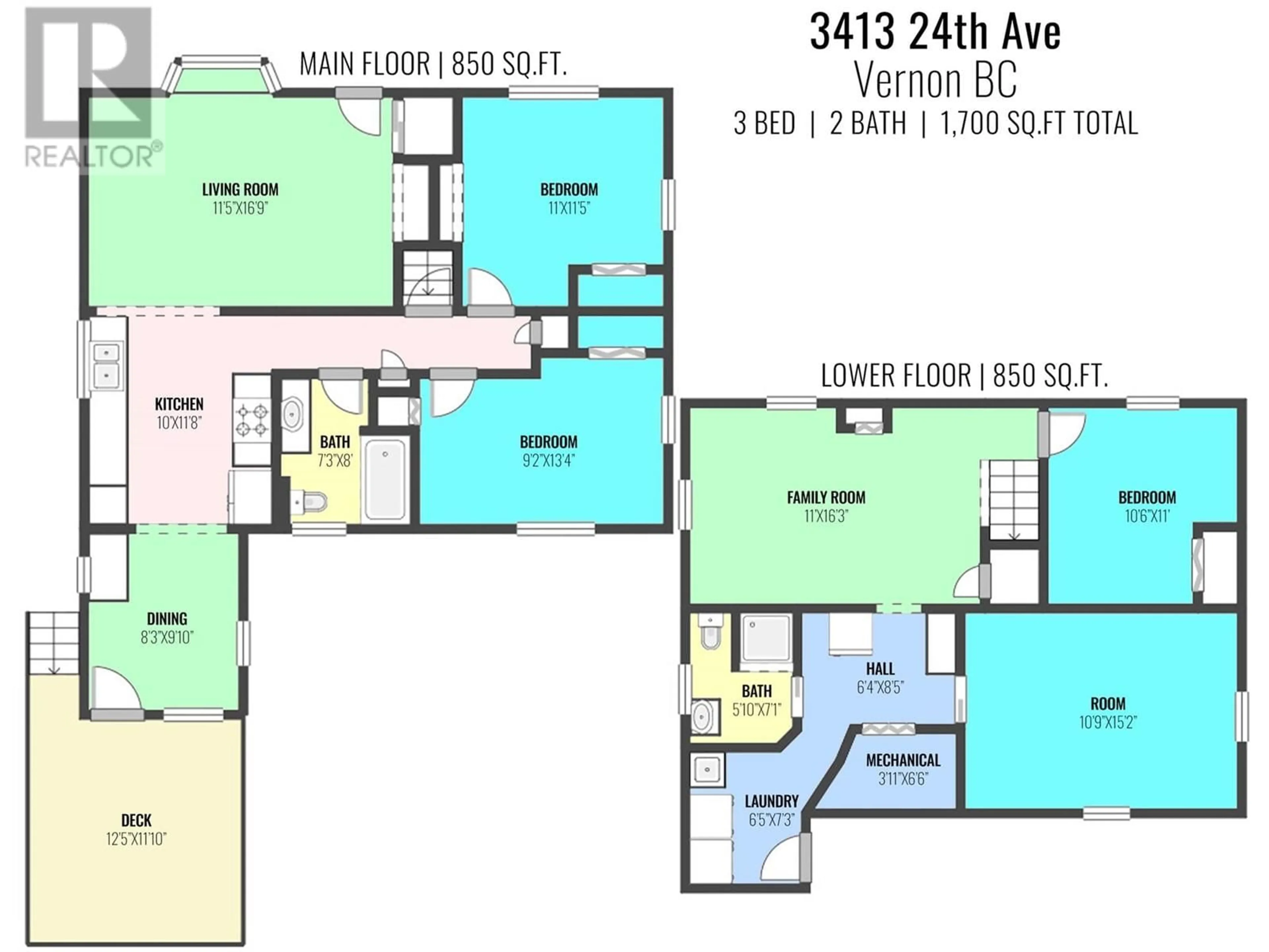 Floor plan for 3413 24 AVENUE, Vernon British Columbia V1T1L7
