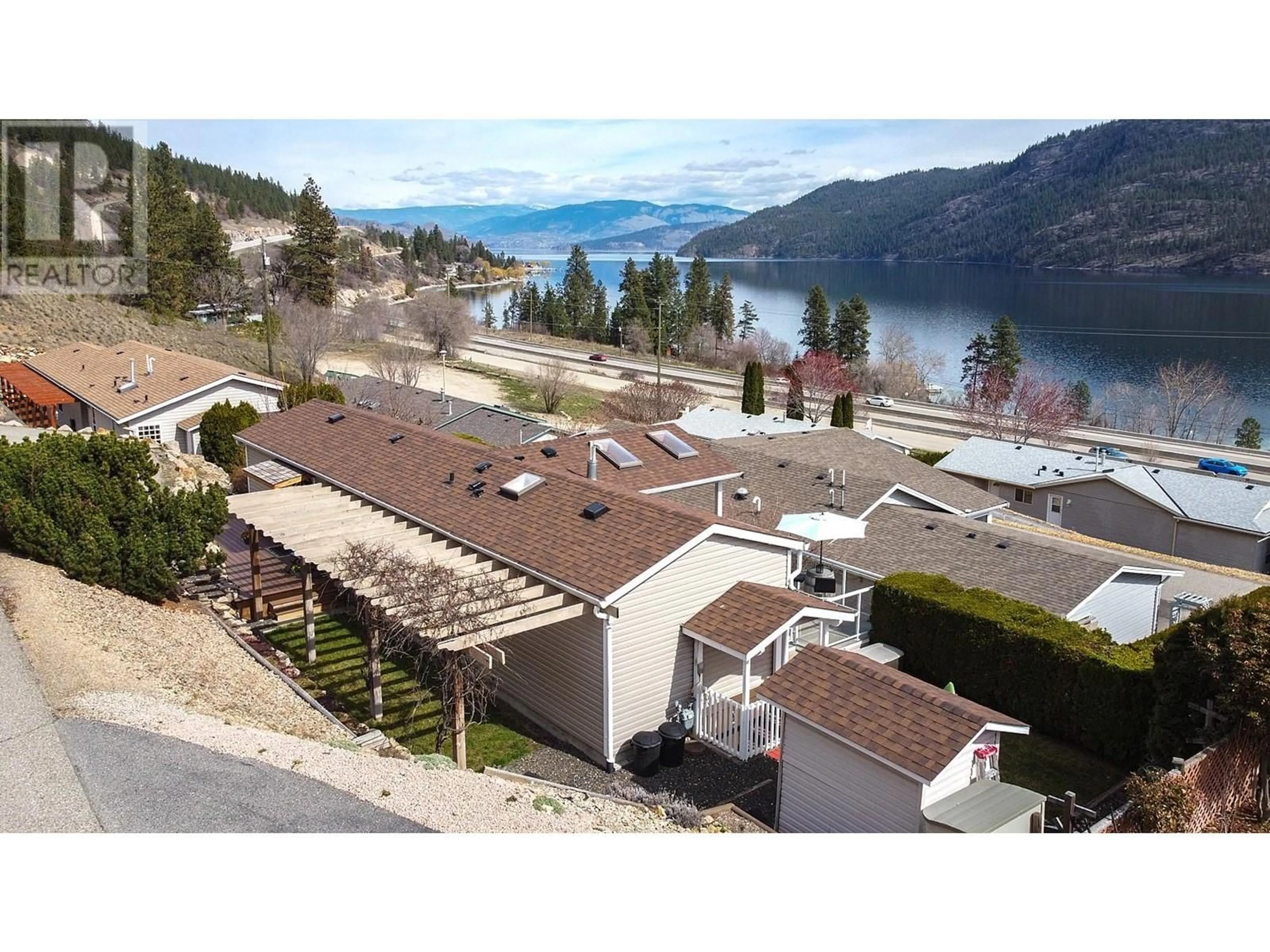 A pic from outside/outdoor area/front of a property/back of a property/a pic from drone, water/lake/river/ocean view for 28 - 17610 RAWSTHORNE ROAD, Oyama British Columbia V4V2K2