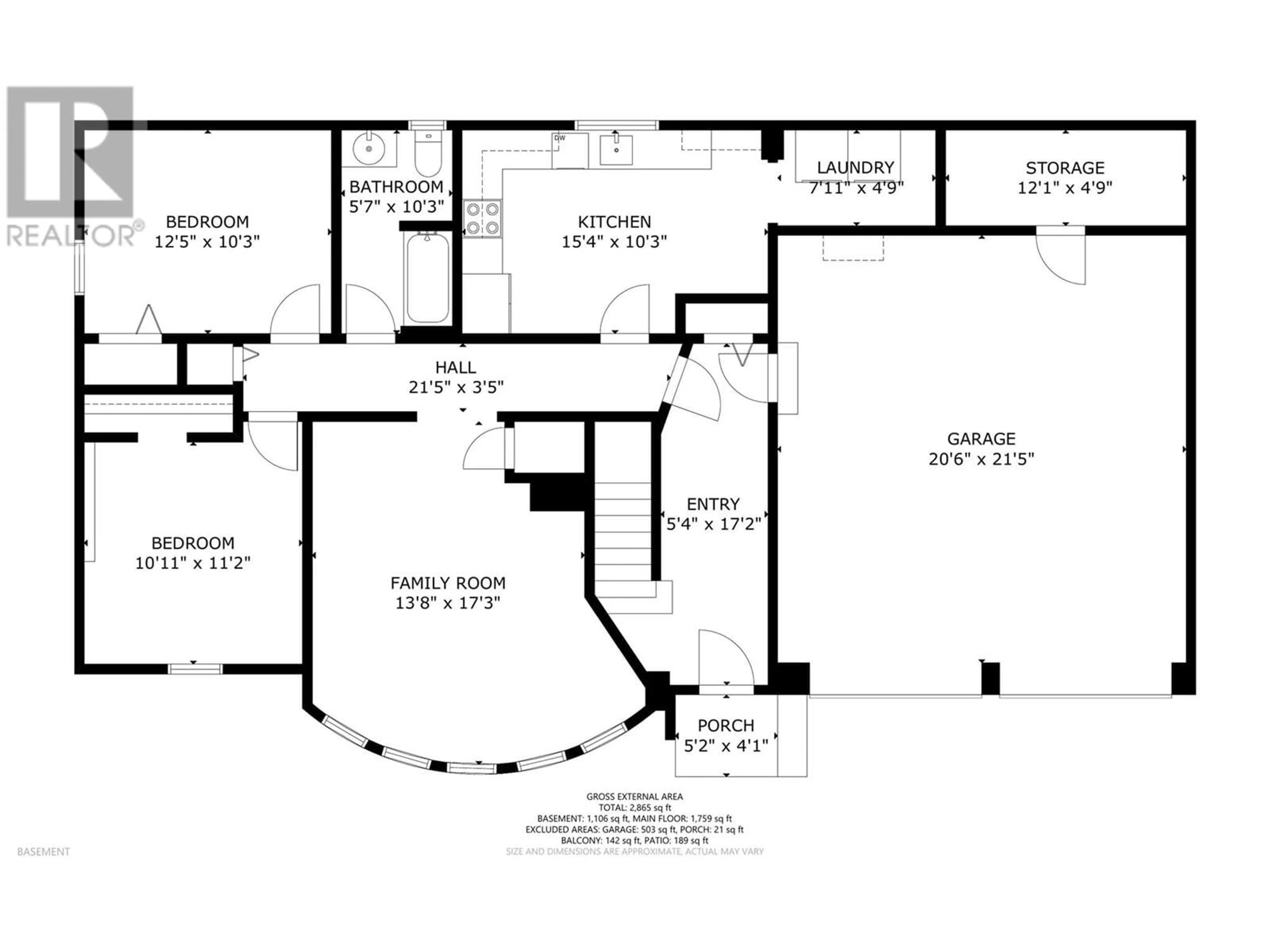 Floor plan for 4010 15 CRESCENT, Vernon British Columbia V1T7H4