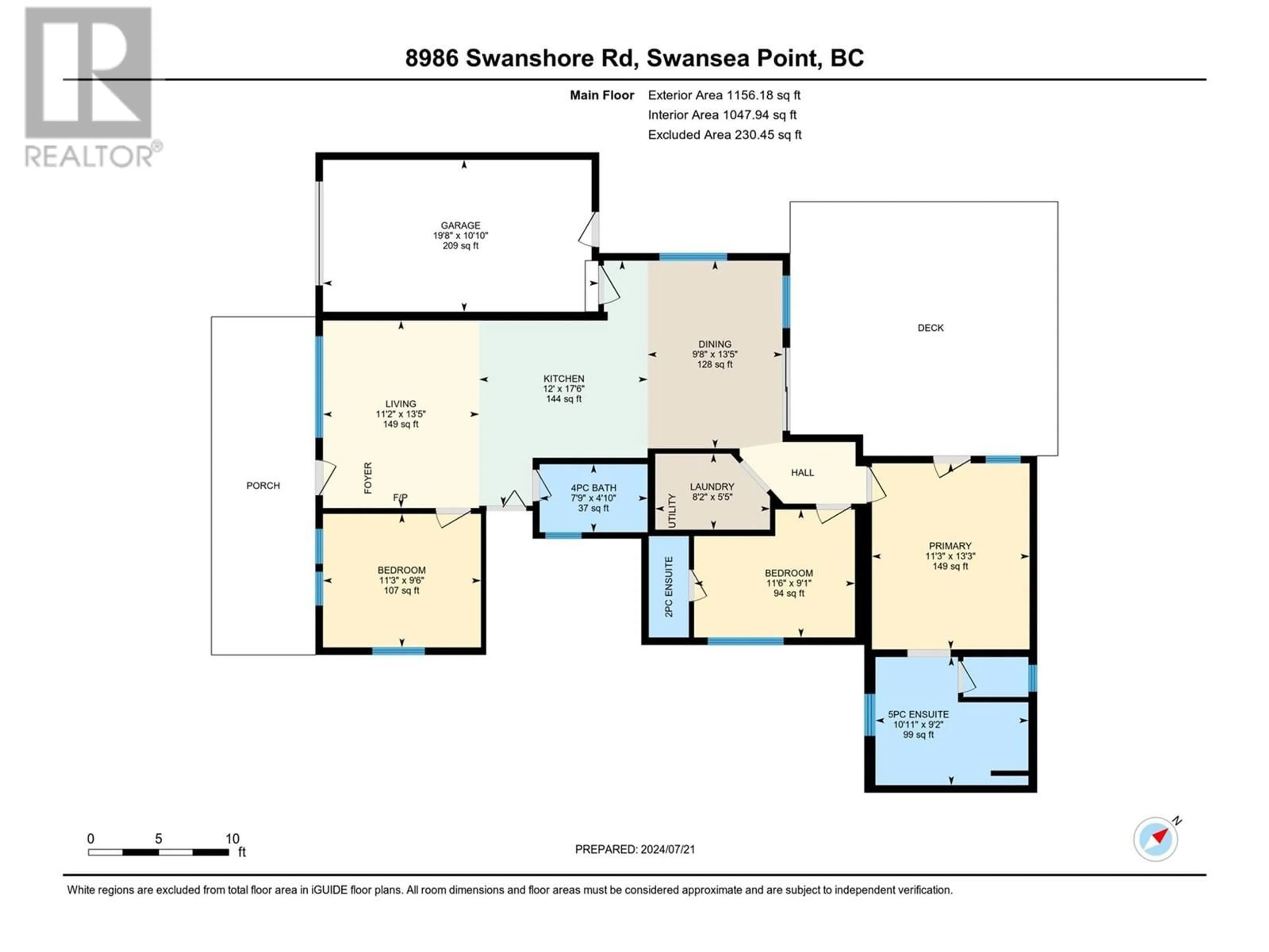 Floor plan for 8986 SWANSHORE ROAD, Swansea Point British Columbia V0E2K0