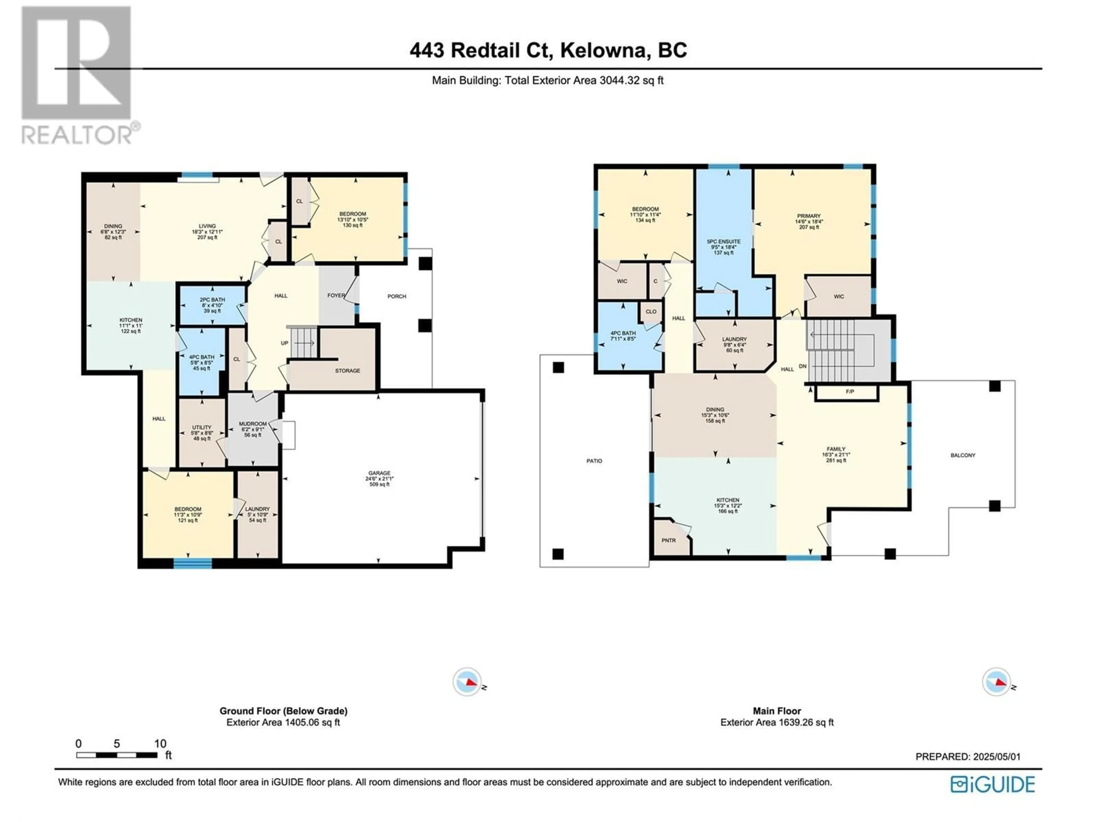 Floor plan for 443 REDTAIL COURT, Kelowna British Columbia V1W0B1