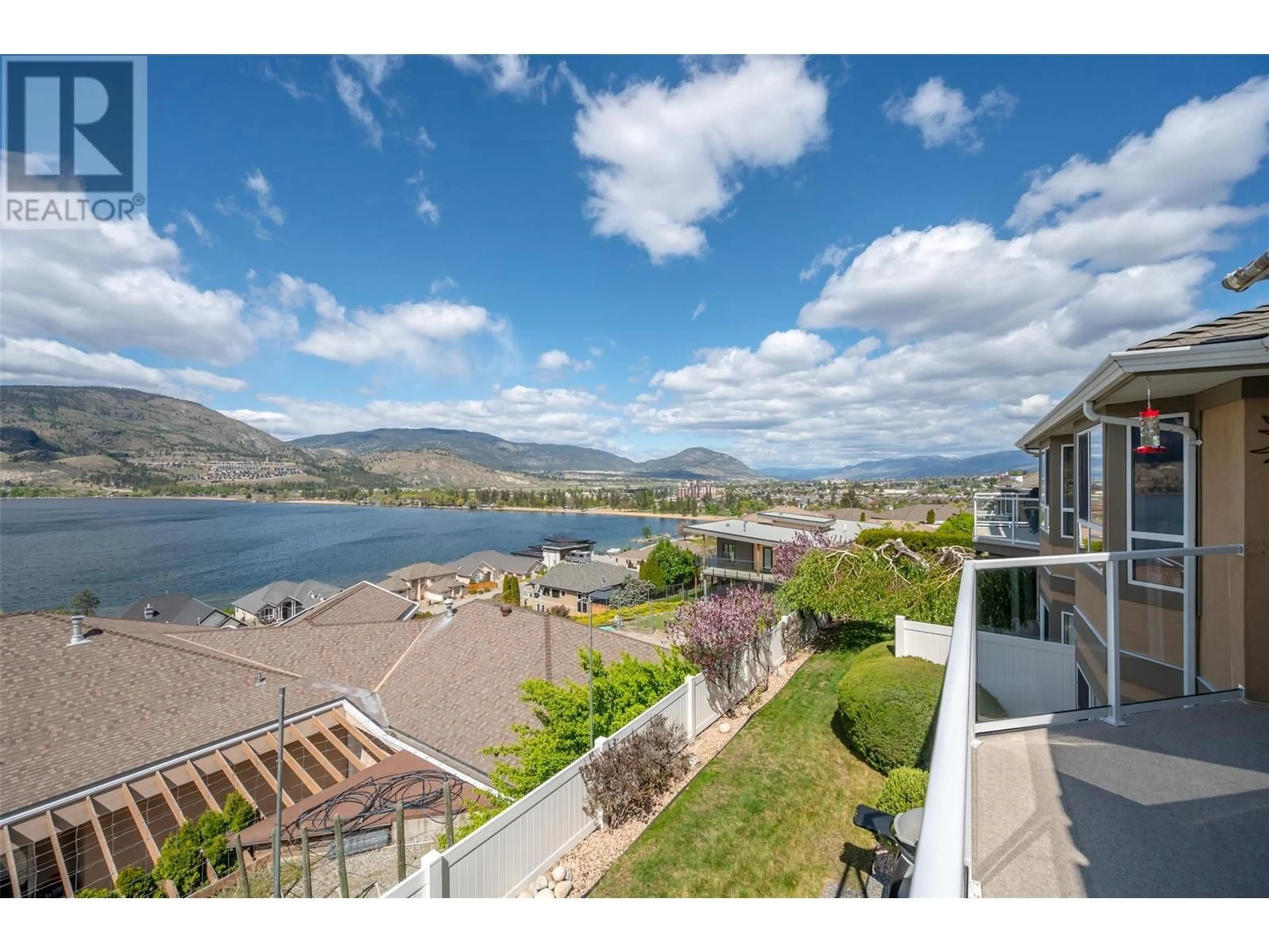 A pic from outside/outdoor area/front of a property/back of a property/a pic from drone, water/lake/river/ocean view for 170 - 3948 FINNERTY ROAD, Penticton British Columbia V2A8P8