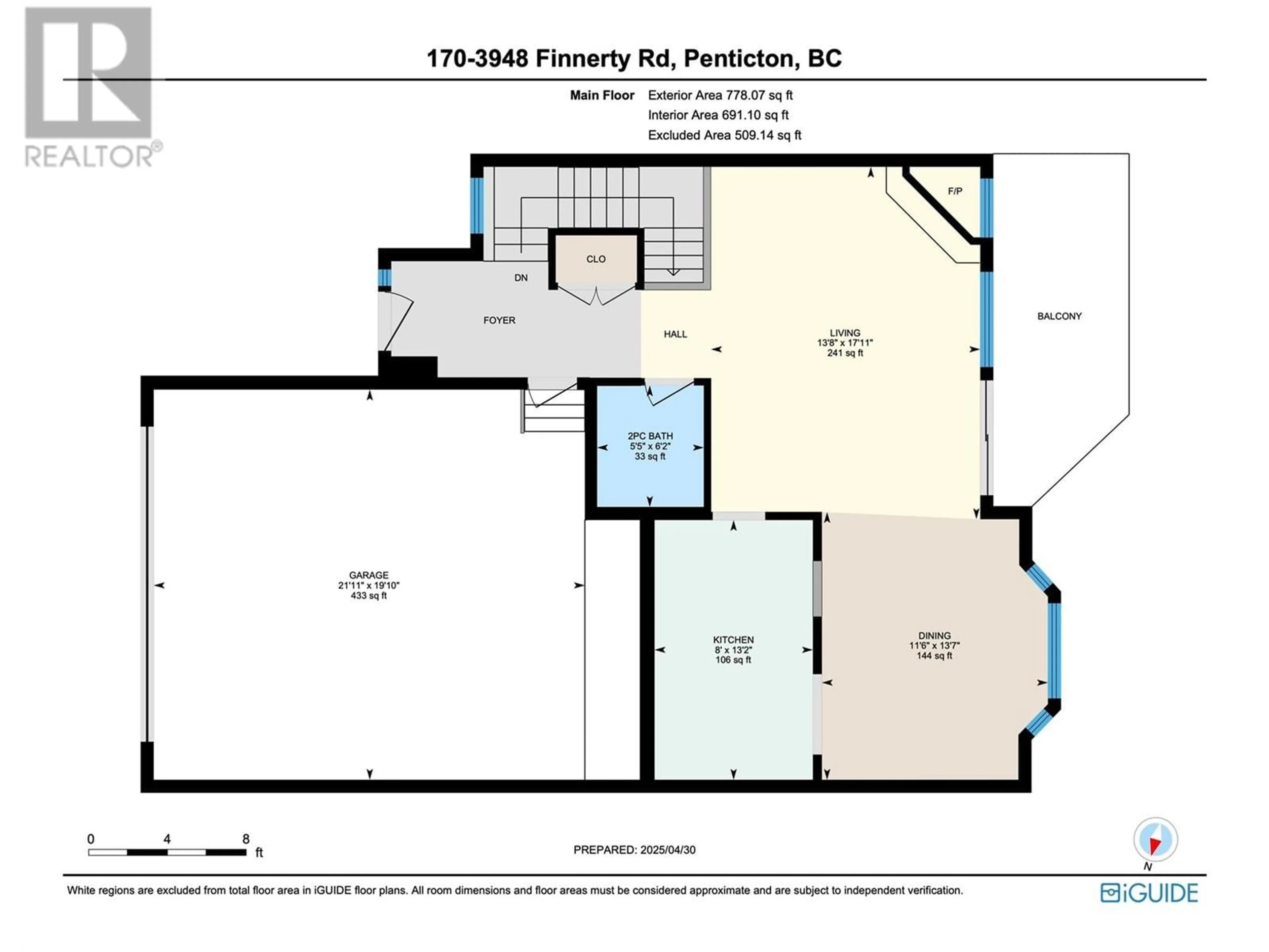 Floor plan for 170 - 3948 FINNERTY ROAD, Penticton British Columbia V2A8P8