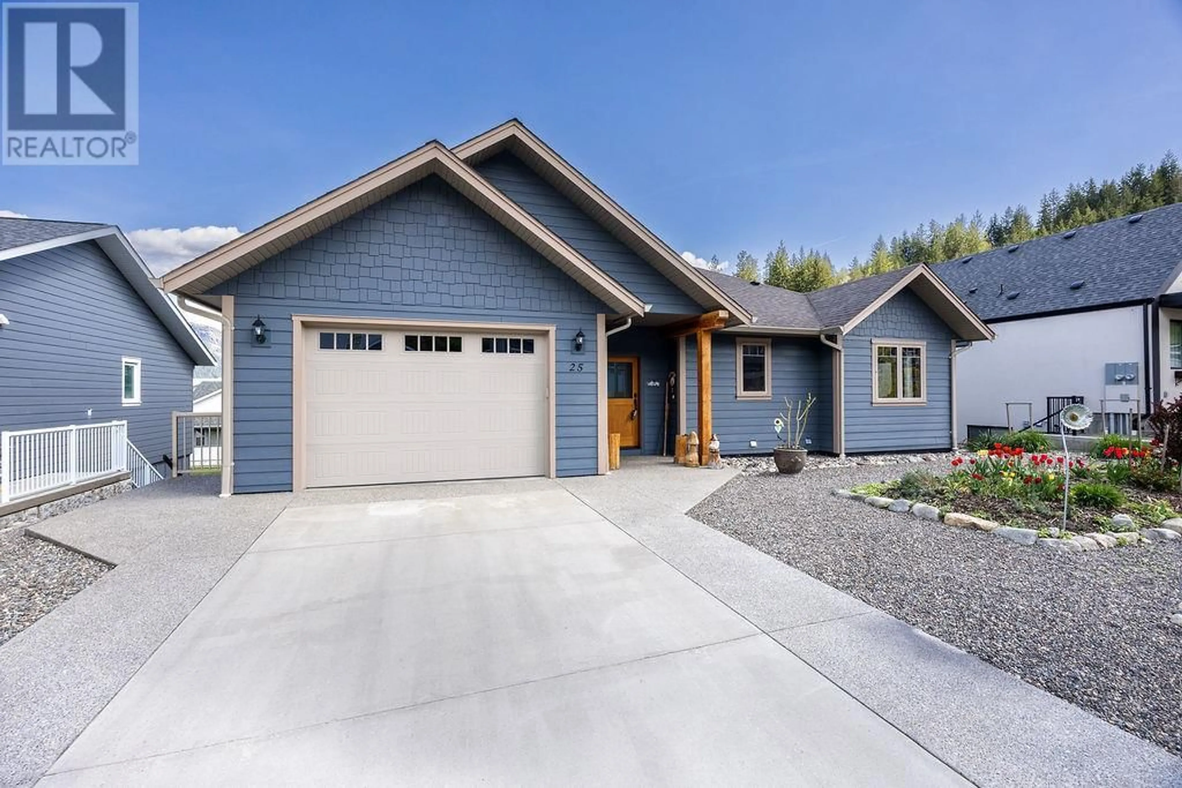 Home with vinyl exterior material, street for 25 PRESTON WEST DRIVE, Enderby British Columbia V0E1V1