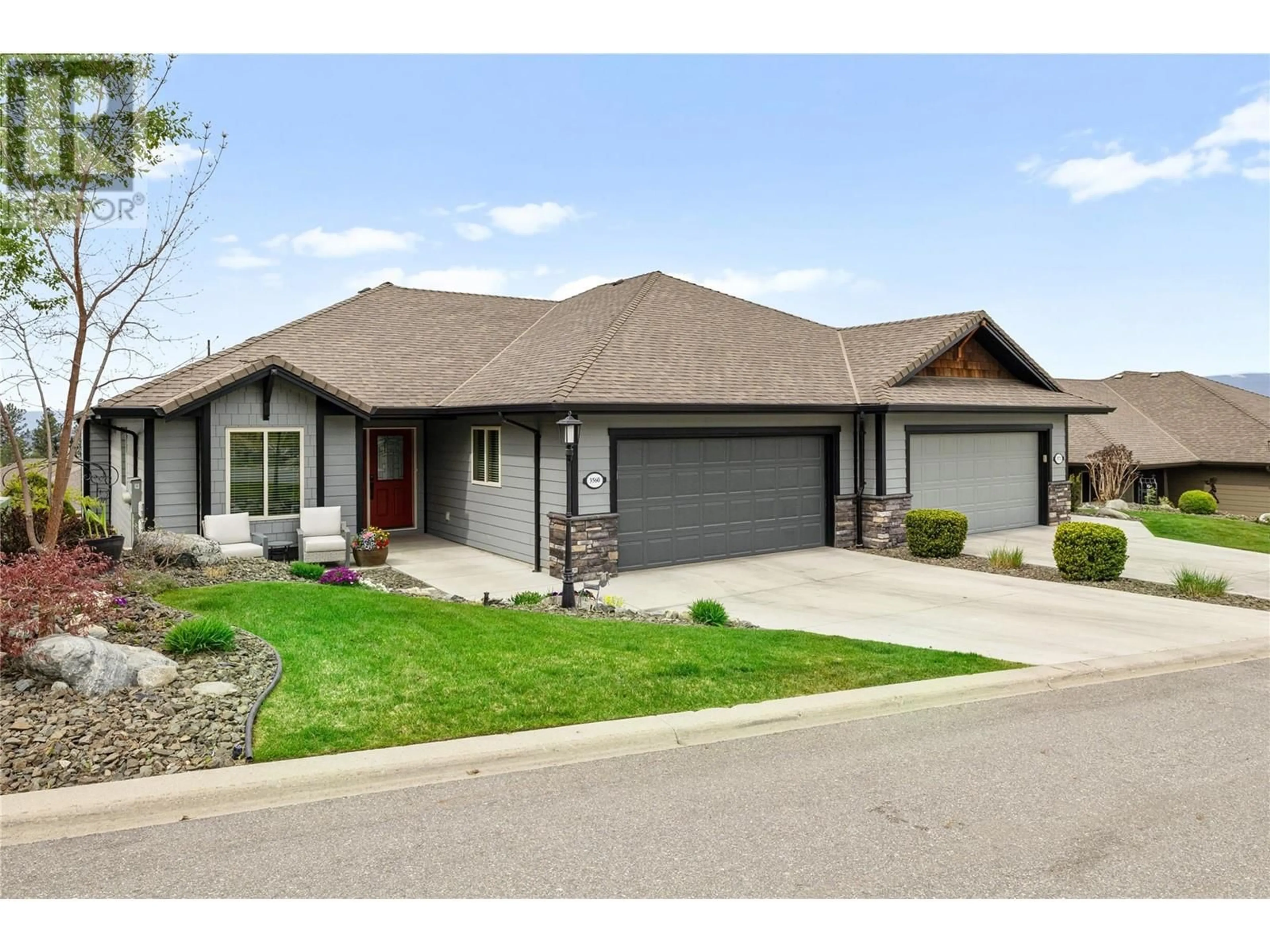 Home with brick exterior material, street for 3560 RIVIERA DRIVE, Kelowna British Columbia V1X8E4
