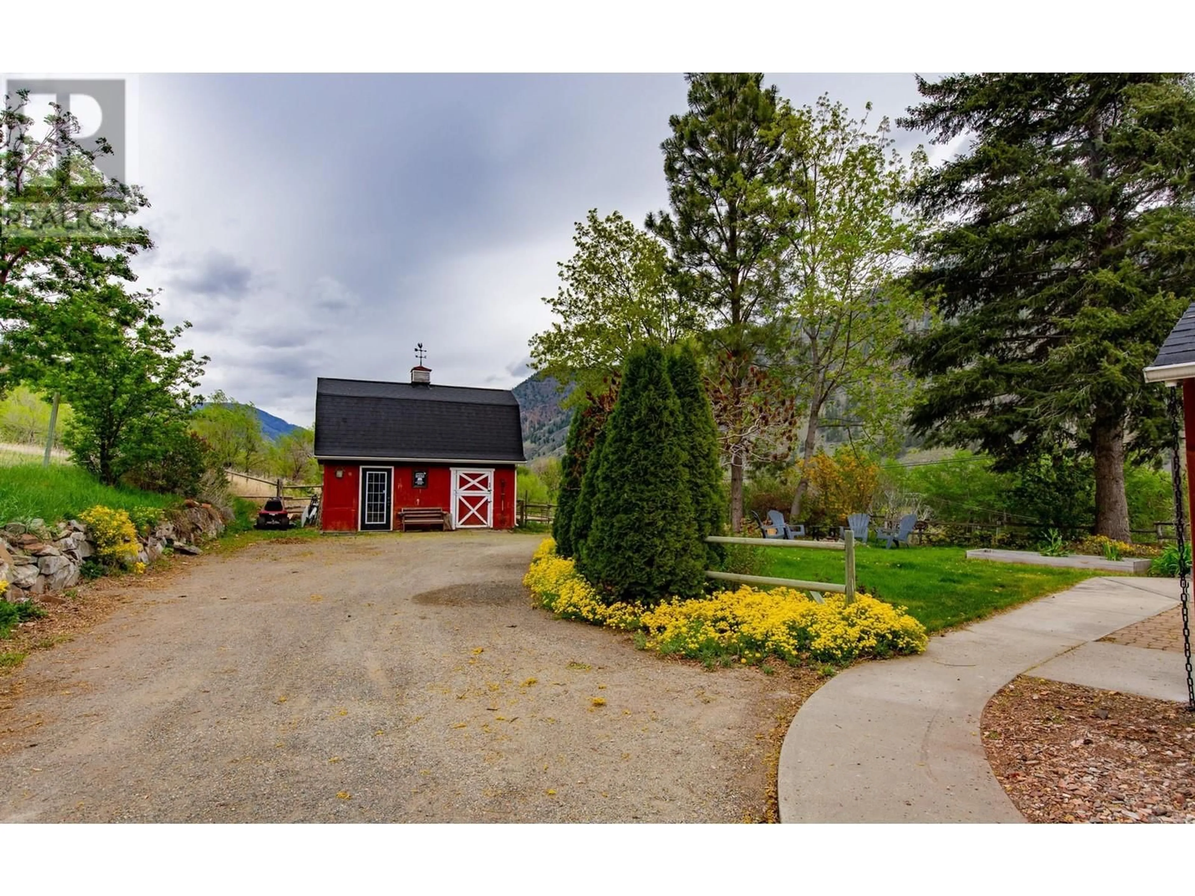A pic from outside/outdoor area/front of a property/back of a property/a pic from drone, street for 1216 HWY 3A OTHER, Keremeos British Columbia V0X1N4