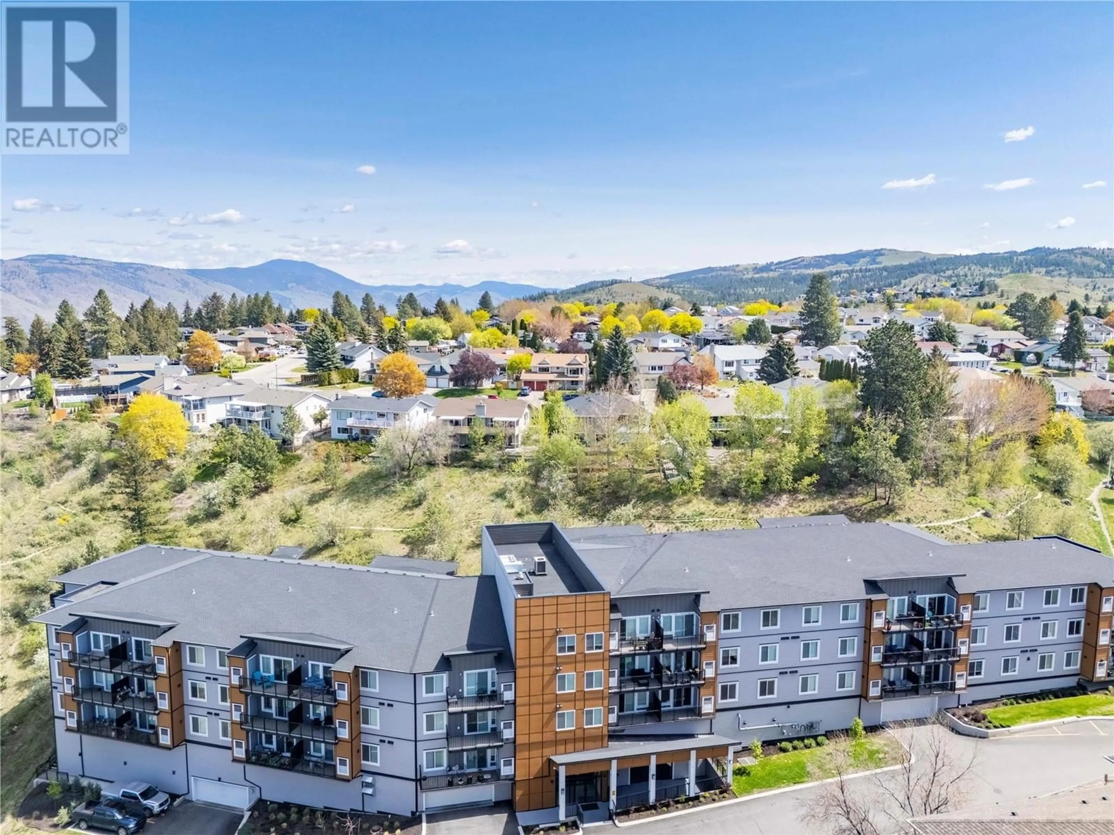 A pic from outside/outdoor area/front of a property/back of a property/a pic from drone, mountain view for 212 - 2046 ROBSON PLACE, Kamloops British Columbia V2E0A5