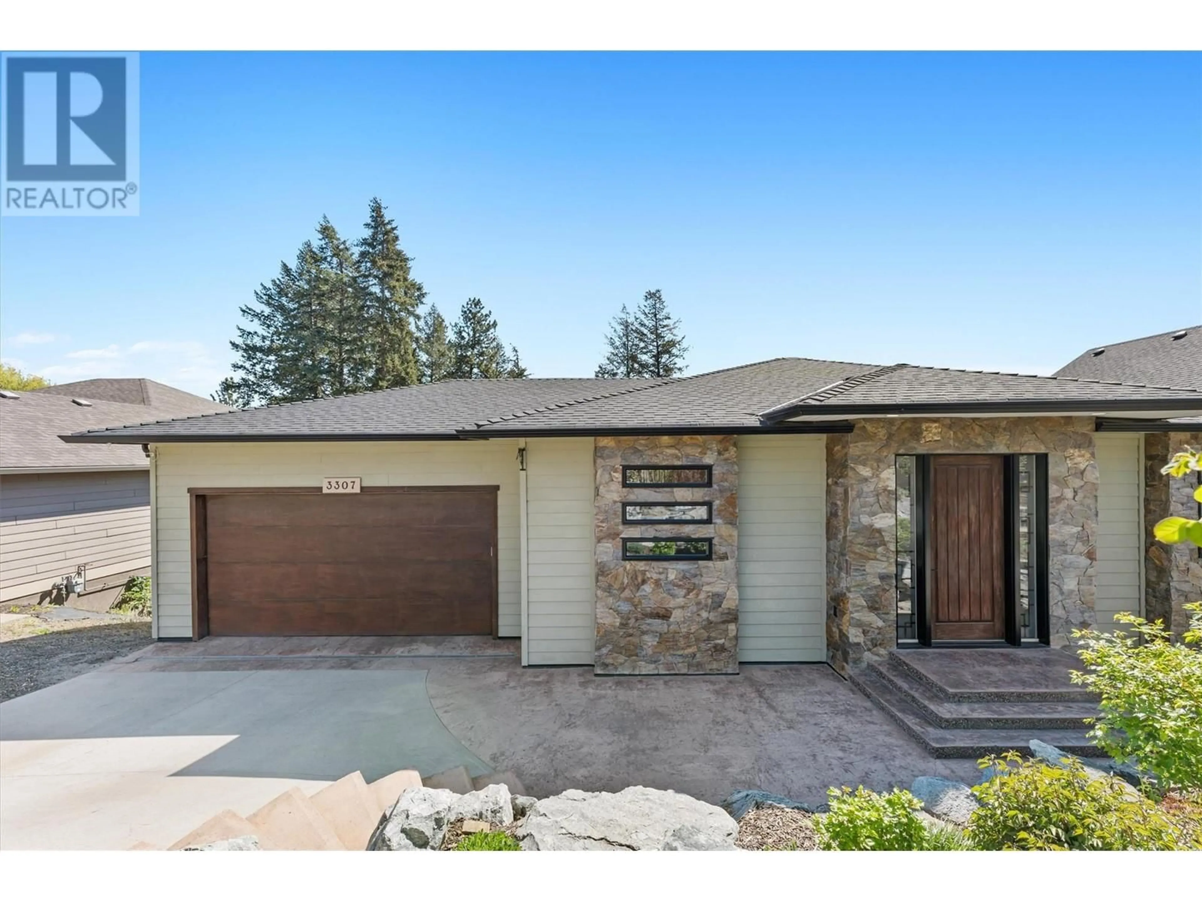 Home with brick exterior material, street for 3307 BROADVIEW ROAD, West Kelowna British Columbia V4T1N1