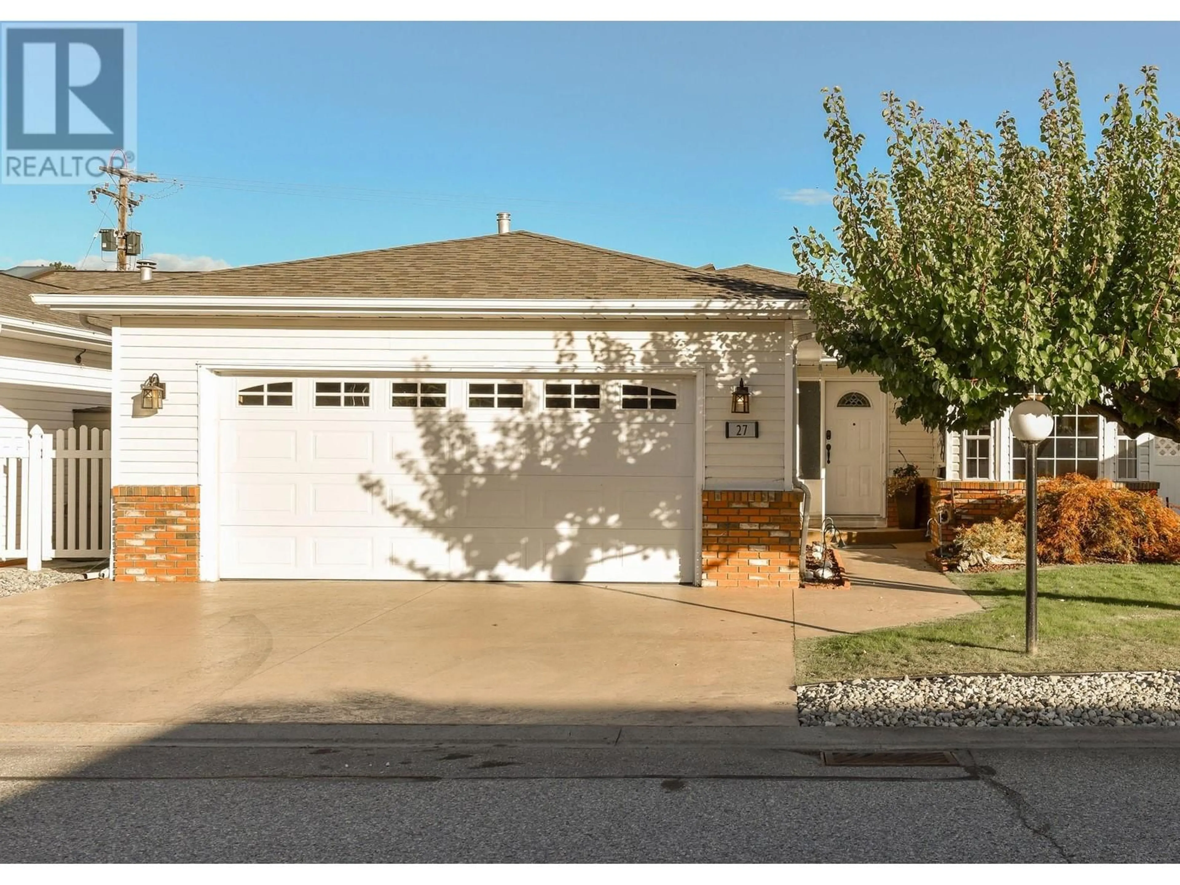 Home with vinyl exterior material, street for 27 KINGFISHER DRIVE, Penticton British Columbia V2A8K6