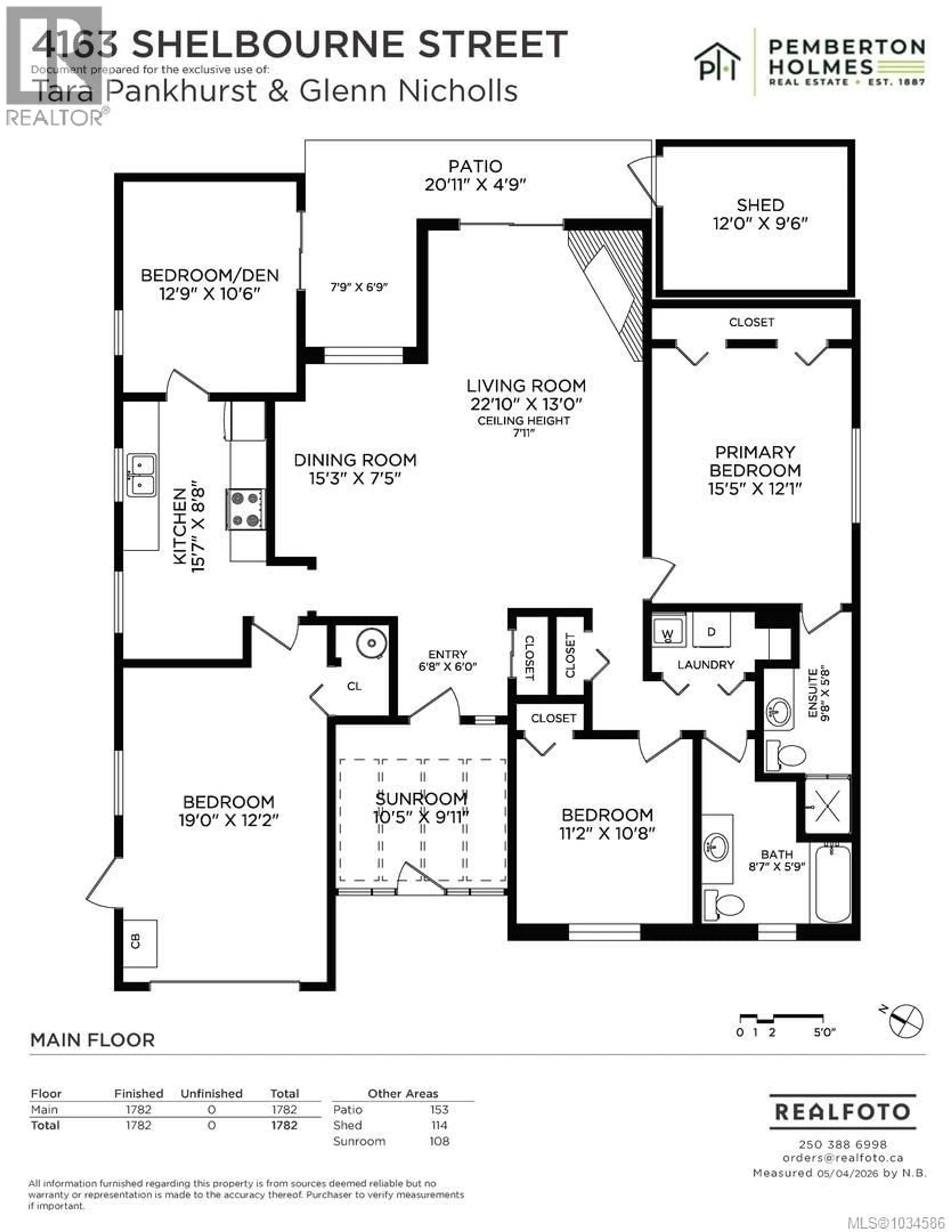 Floor plan for 4163 SHELBOURNE STREET, Saanich British Columbia V8N3E8