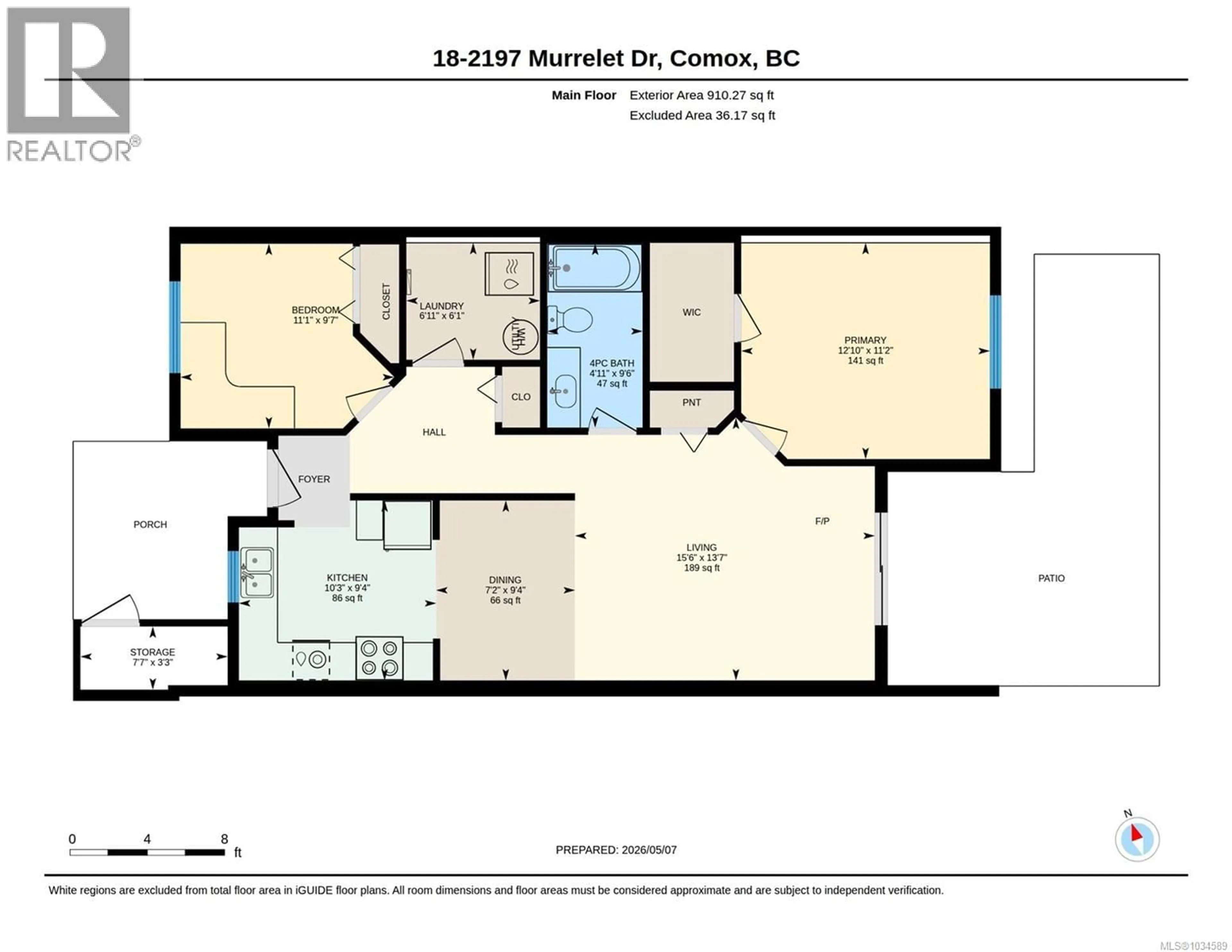 Floor plan for 18 - 2197 MURRELET DRIVE, Comox British Columbia V9M3Y1