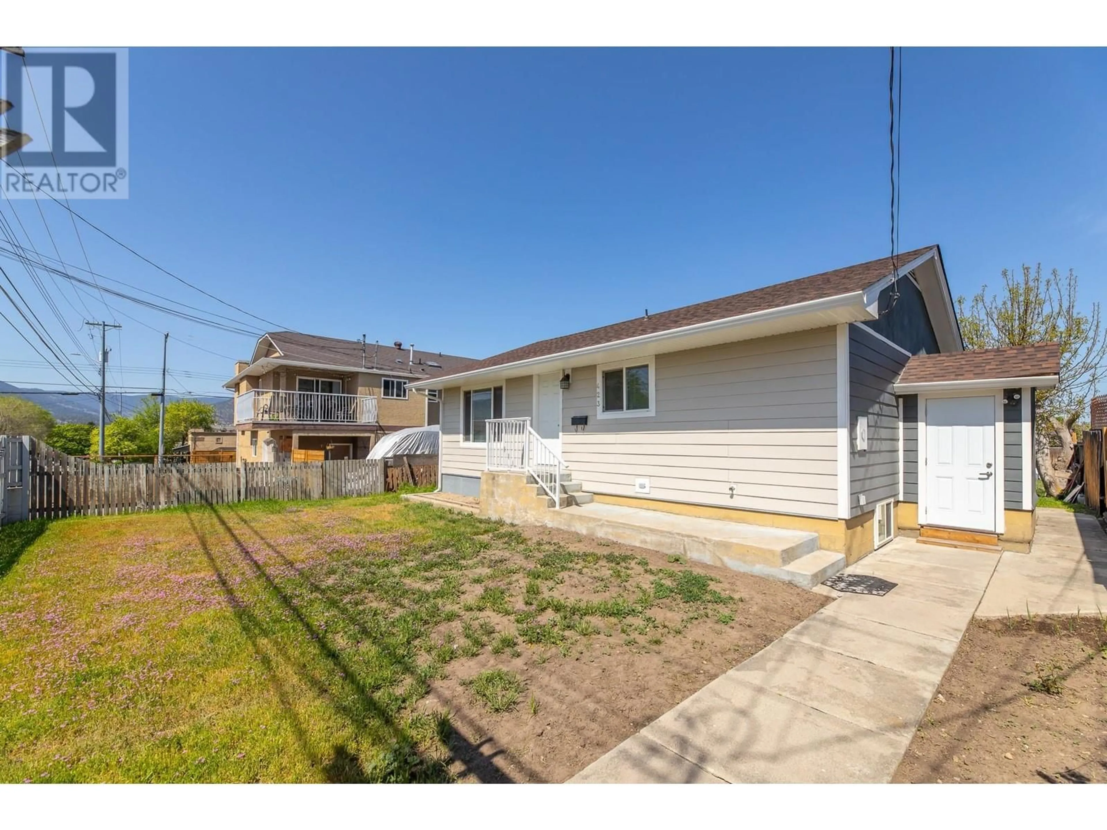 A pic from outside/outdoor area/front of a property/back of a property/a pic from drone, street for 423 PENTICTON AVENUE, Penticton British Columbia V2A2M5