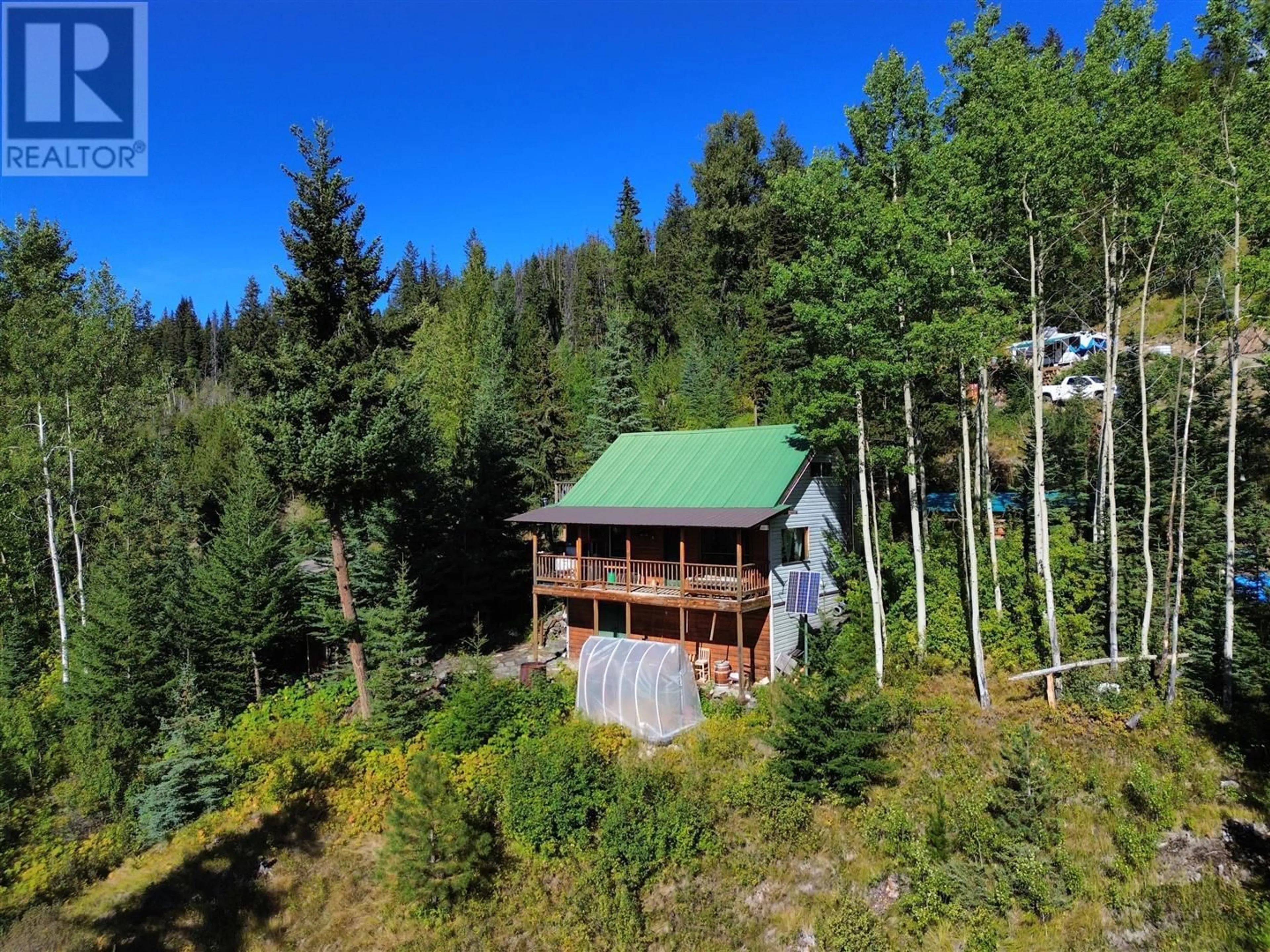 A pic from outside/outdoor area/front of a property/back of a property/a pic from drone, forest/trees view for 753 EAGLERIDGE DRIVE, Lillooet British Columbia V0K1P0