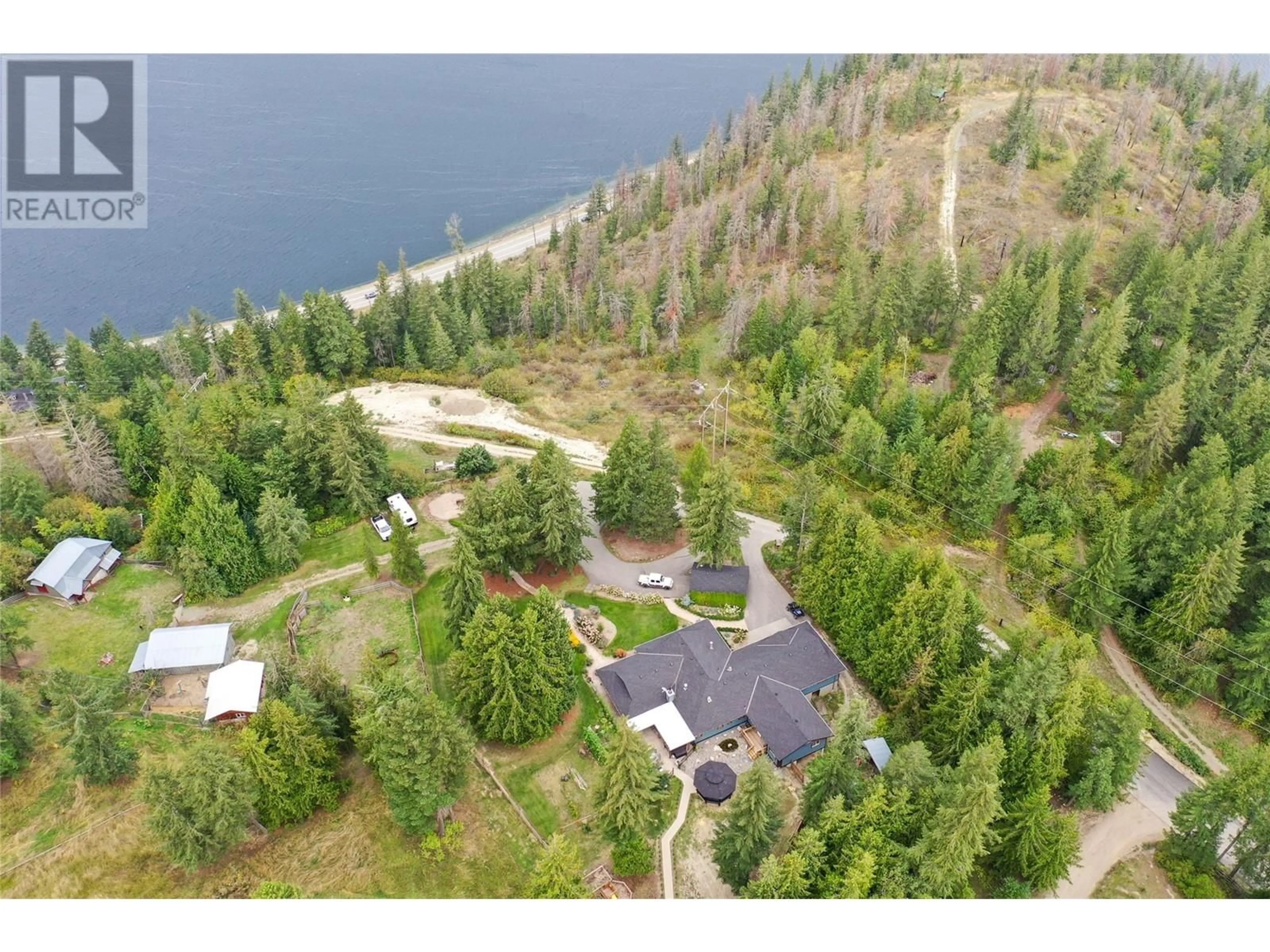 A pic from outside/outdoor area/front of a property/back of a property/a pic from drone, water/lake/river/ocean view for 3045 LINDBERG ROAD, Sorrento British Columbia V0E2W1