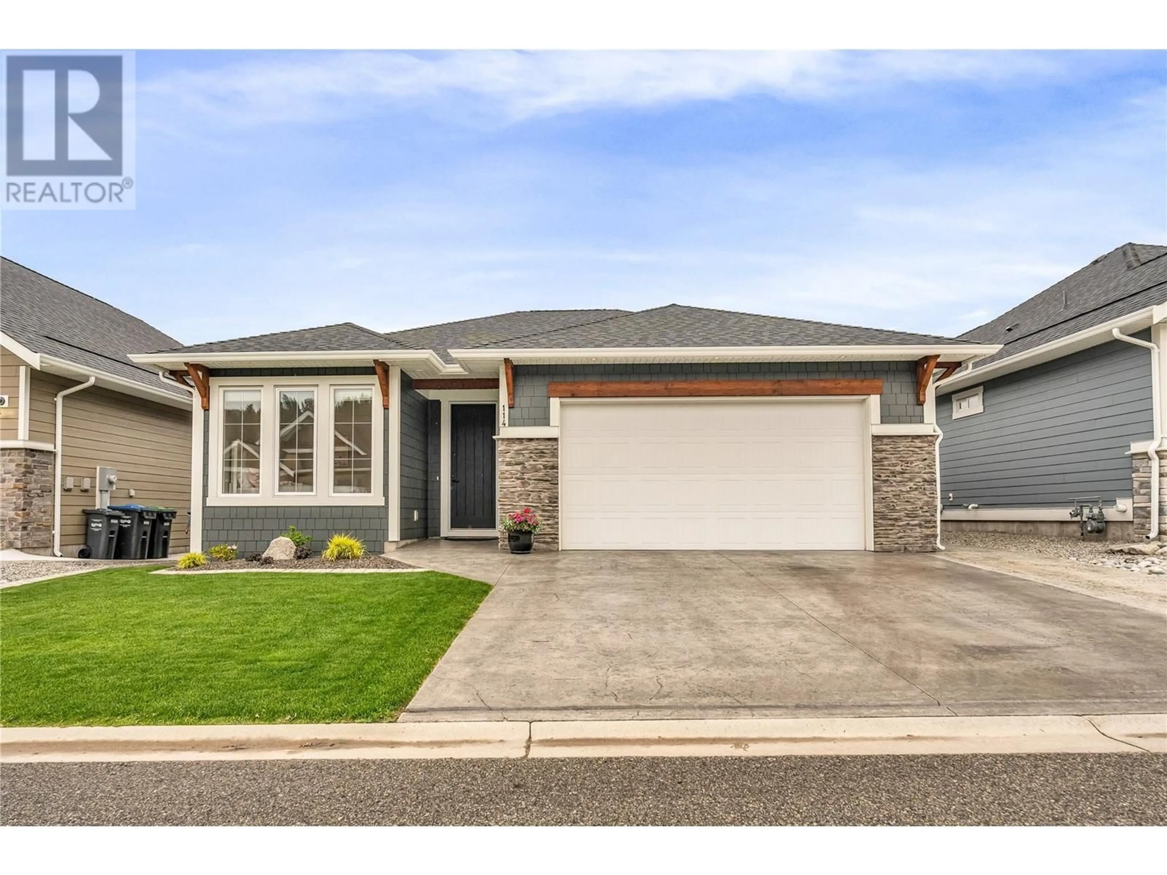 Home with brick exterior material, street for 114 SENDERO CRESCENT, Penticton British Columbia V2A0C4