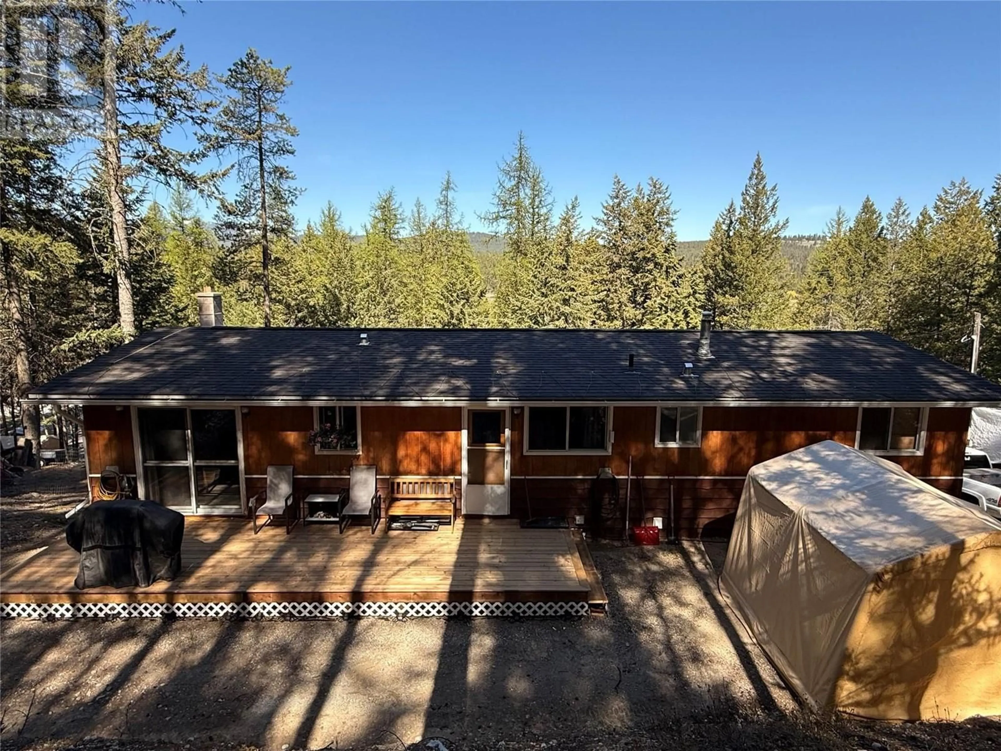 A pic from outside/outdoor area/front of a property/back of a property/a pic from drone, forest/trees view for 785 SILVER CREEK ROAD, Cranbrook British Columbia V1C5A2