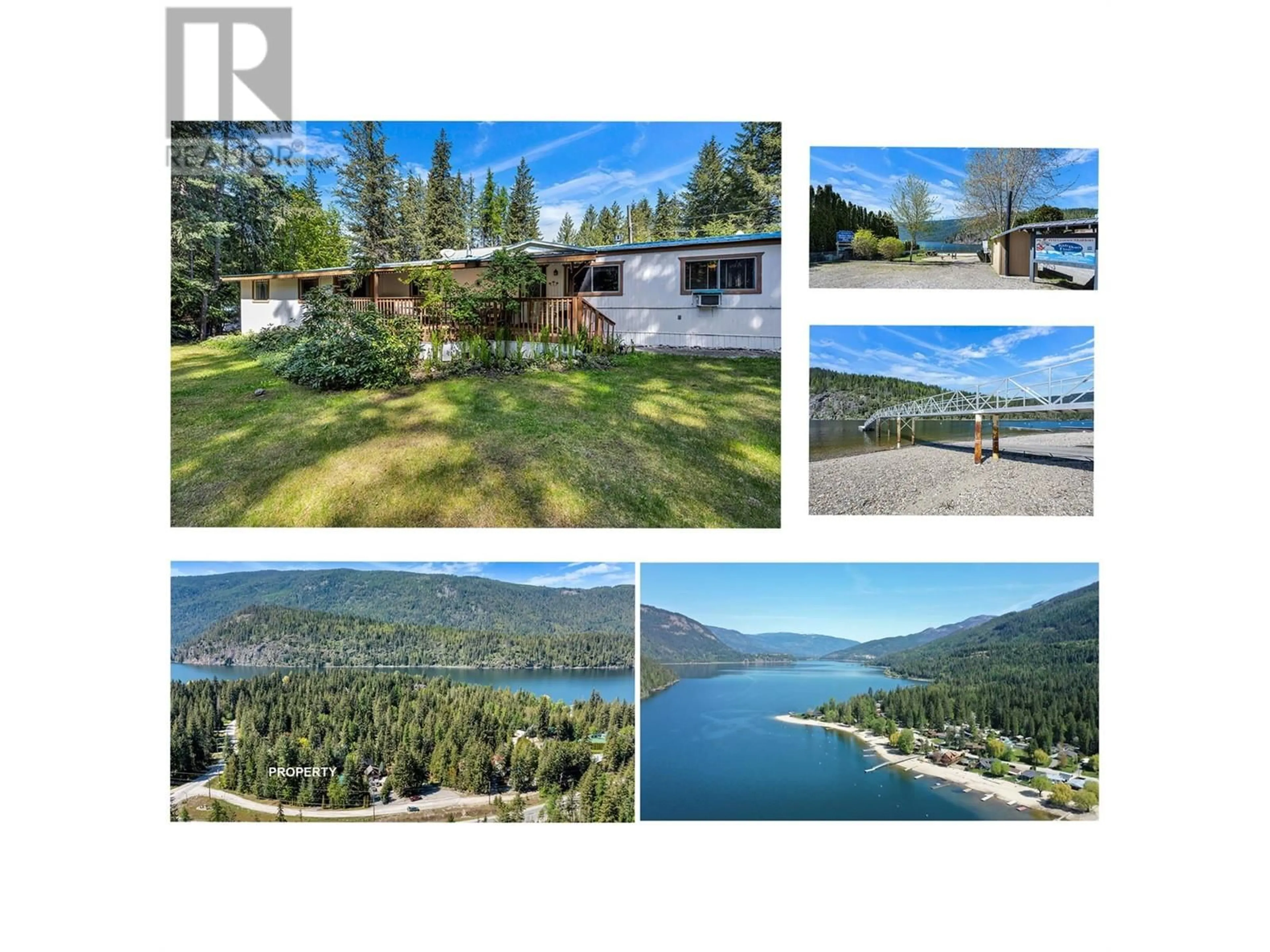 A pic from outside/outdoor area/front of a property/back of a property/a pic from drone, water/lake/river/ocean view for 8979 HUMMINGBIRD FRONTAGE ROAD, Swansea Point British Columbia V0E2K2
