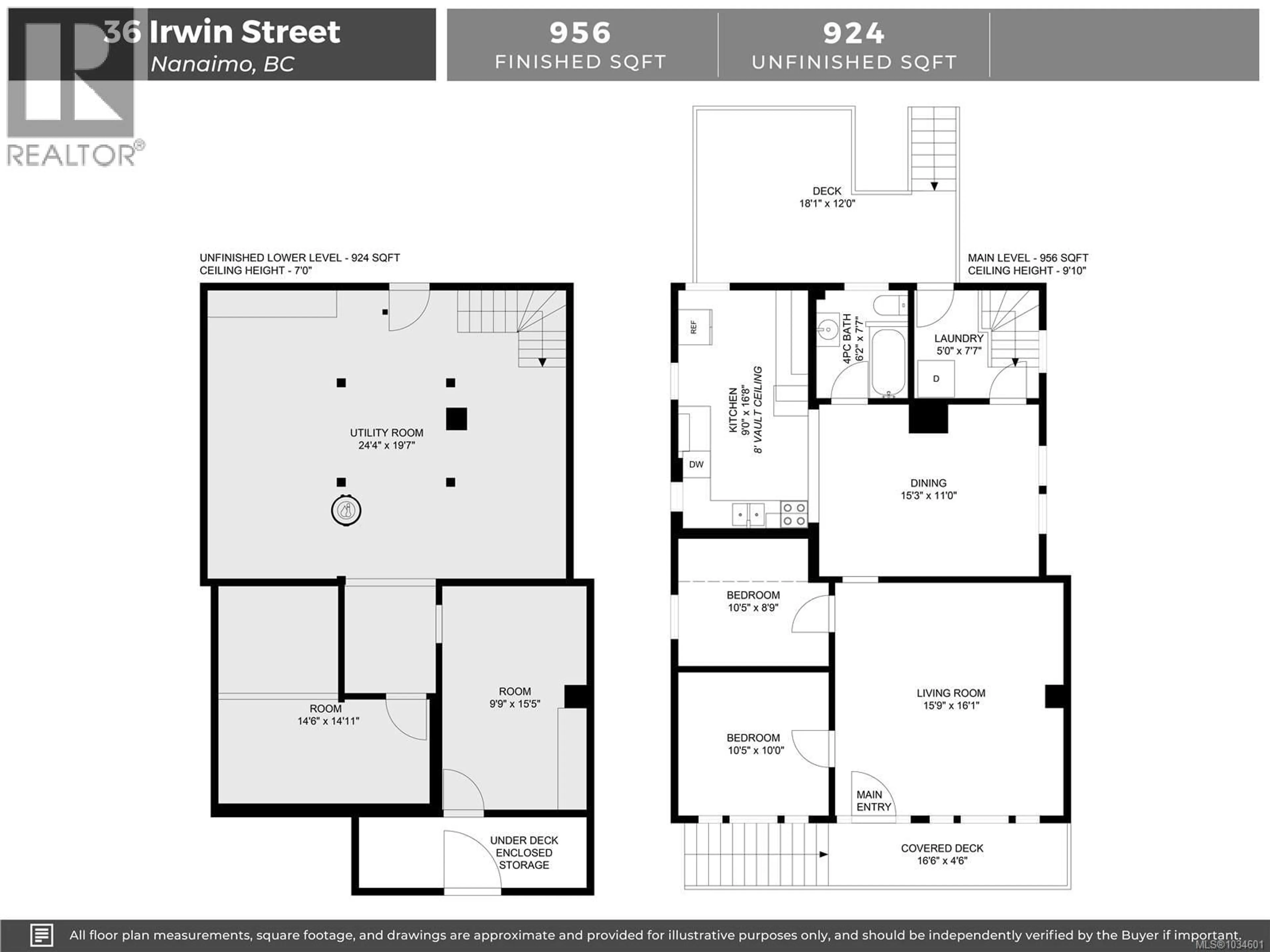 Floor plan for 36 IRWIN STREET, Nanaimo British Columbia V9R4X1