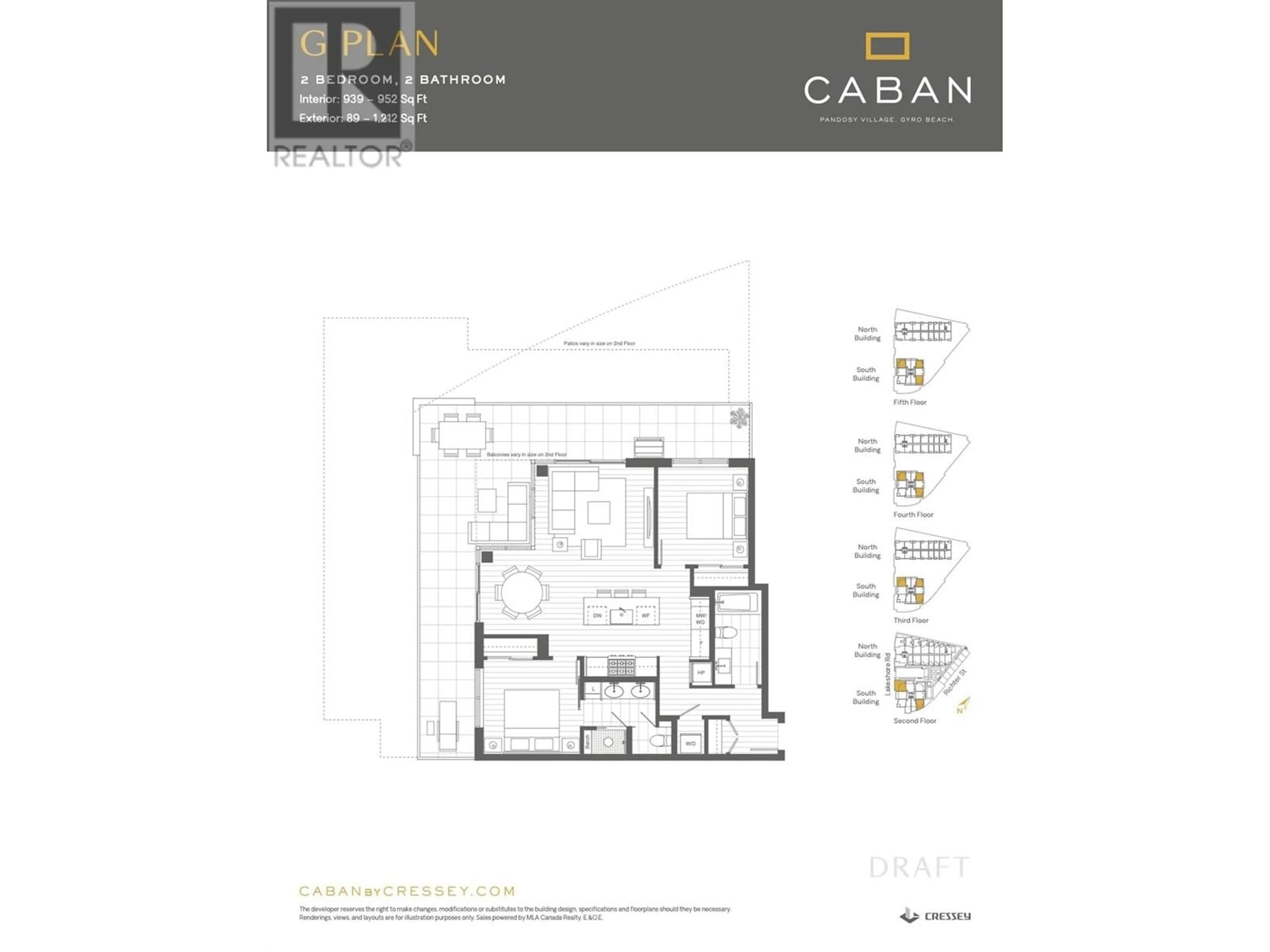 Floor plan for 504 - 3409 LAKESHORE ROAD, Kelowna British Columbia V1W0G6
