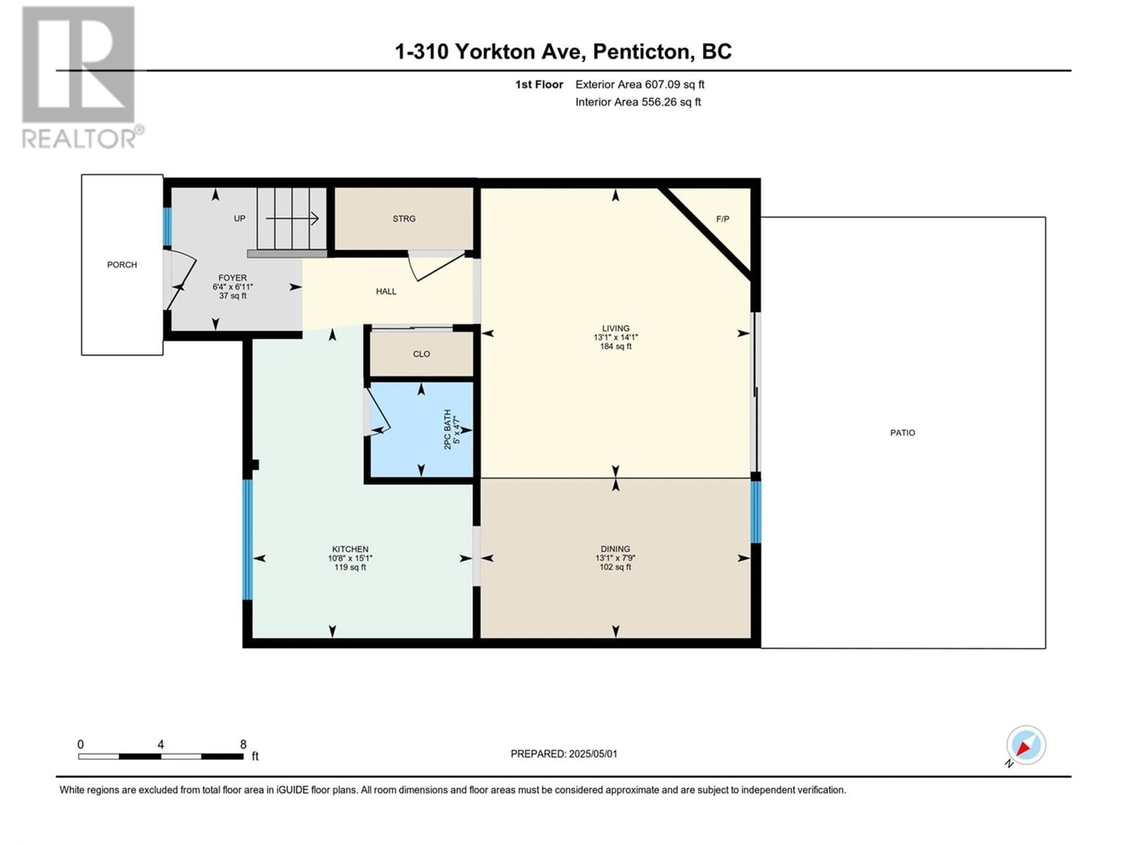 Floor plan for 1 - 310 YORKTON AVENUE, Penticton British Columbia V2A6Z8