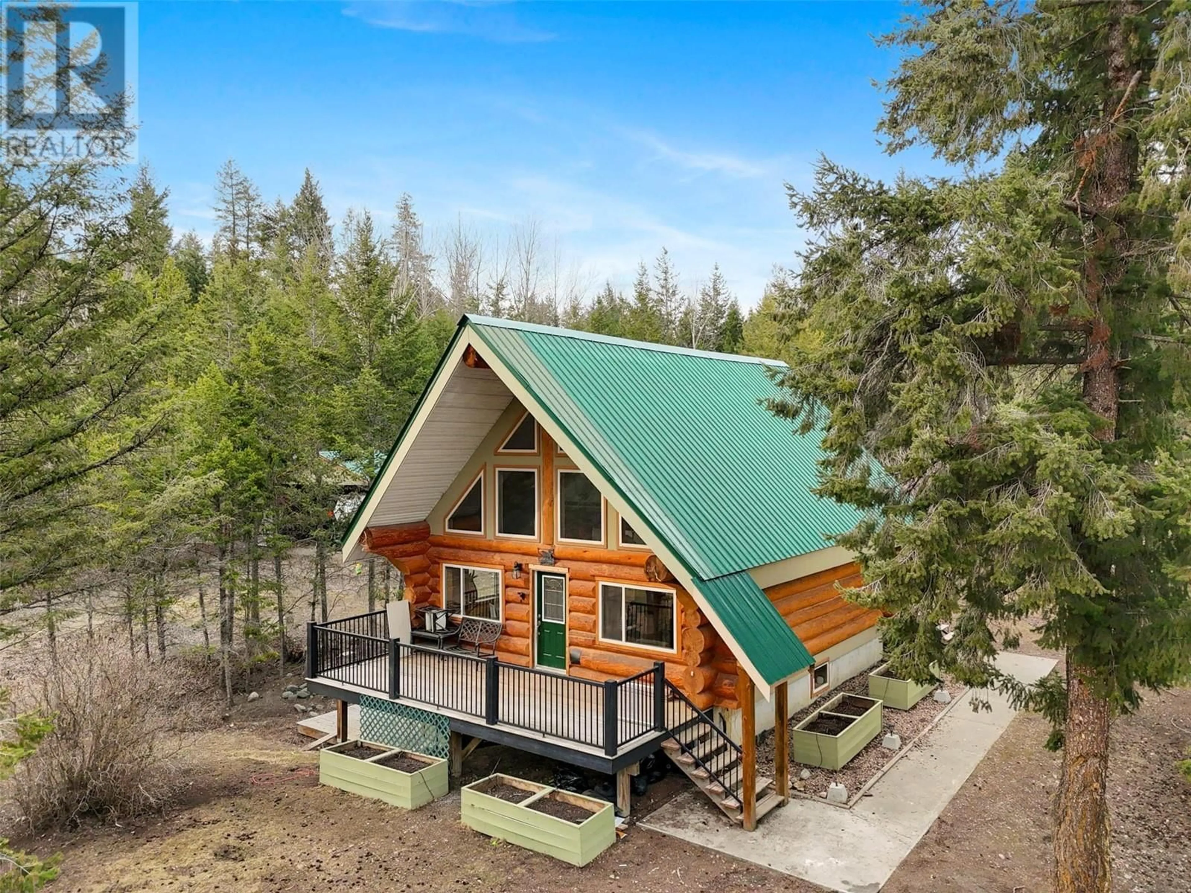 A pic from outside/outdoor area/front of a property/back of a property/a pic from drone, mountain view for 753 LEONIE CREEK ROAD, Barriere British Columbia V0E1E0